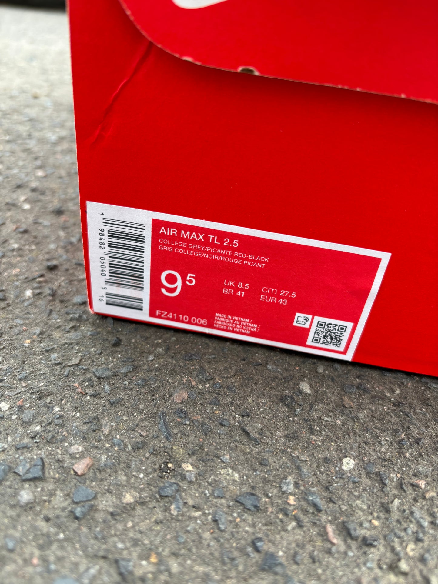 Nike Air Max TL2.5 ‘College Grey/Picante Red’ UK8.5 BN