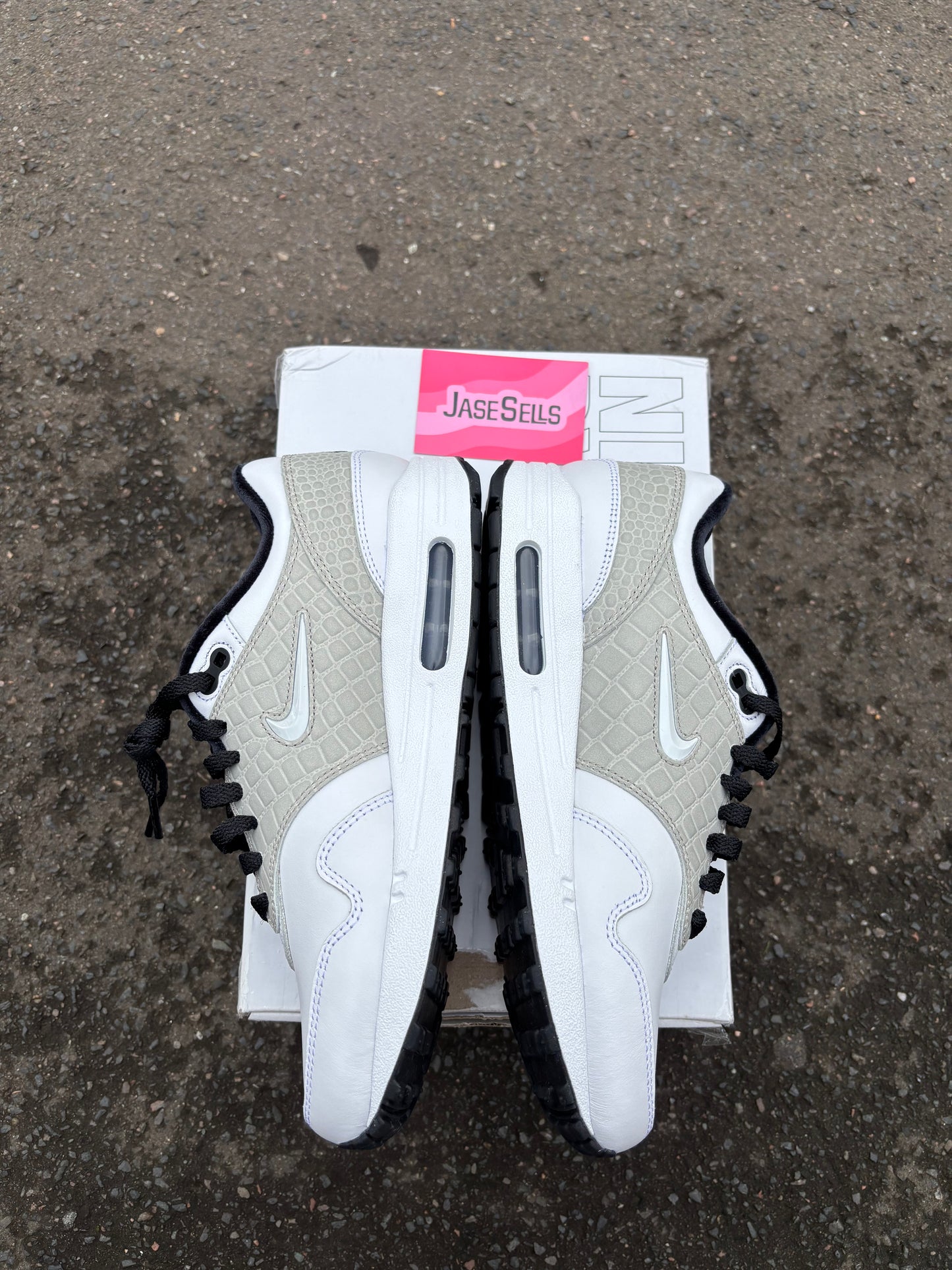 Nike Air Max 1 NBY 'Wht/Gry Croc' UK7.5 (2024)