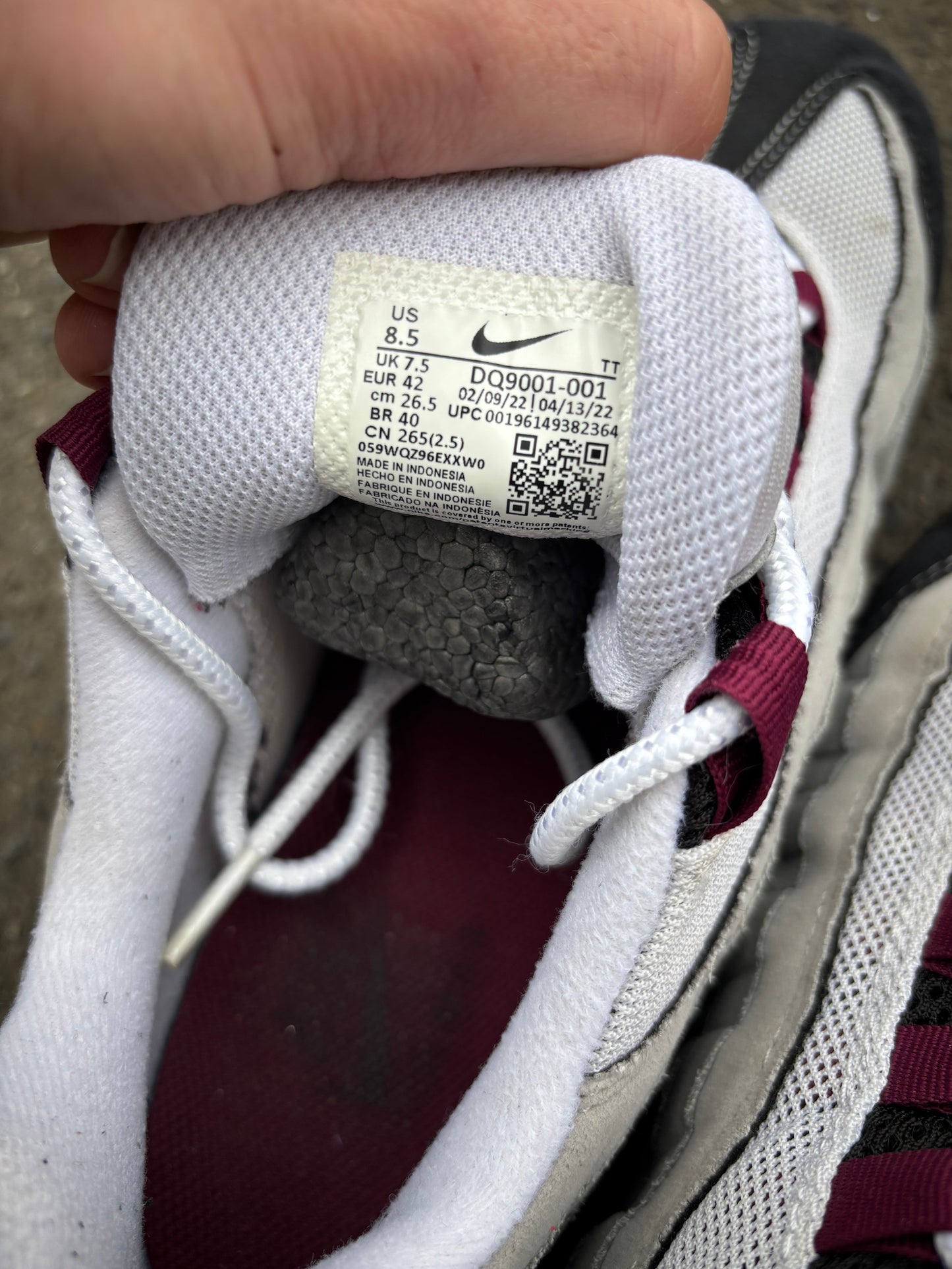 Nike Air Max 95 OG 'Beetroot' UK7.5