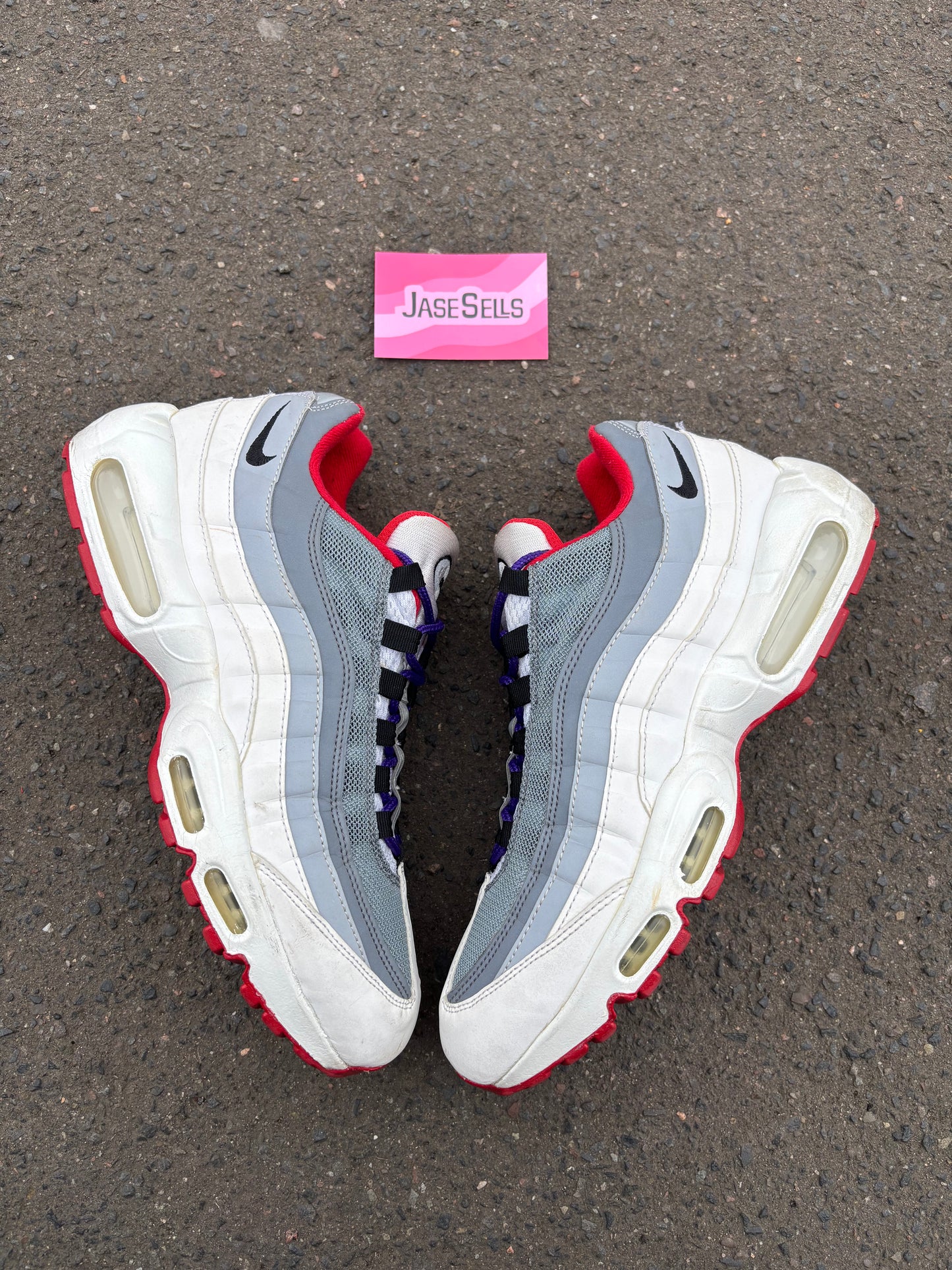 Nike Air Max 95 ID 'Wht/Gry/Red' UK7.5 (2018)