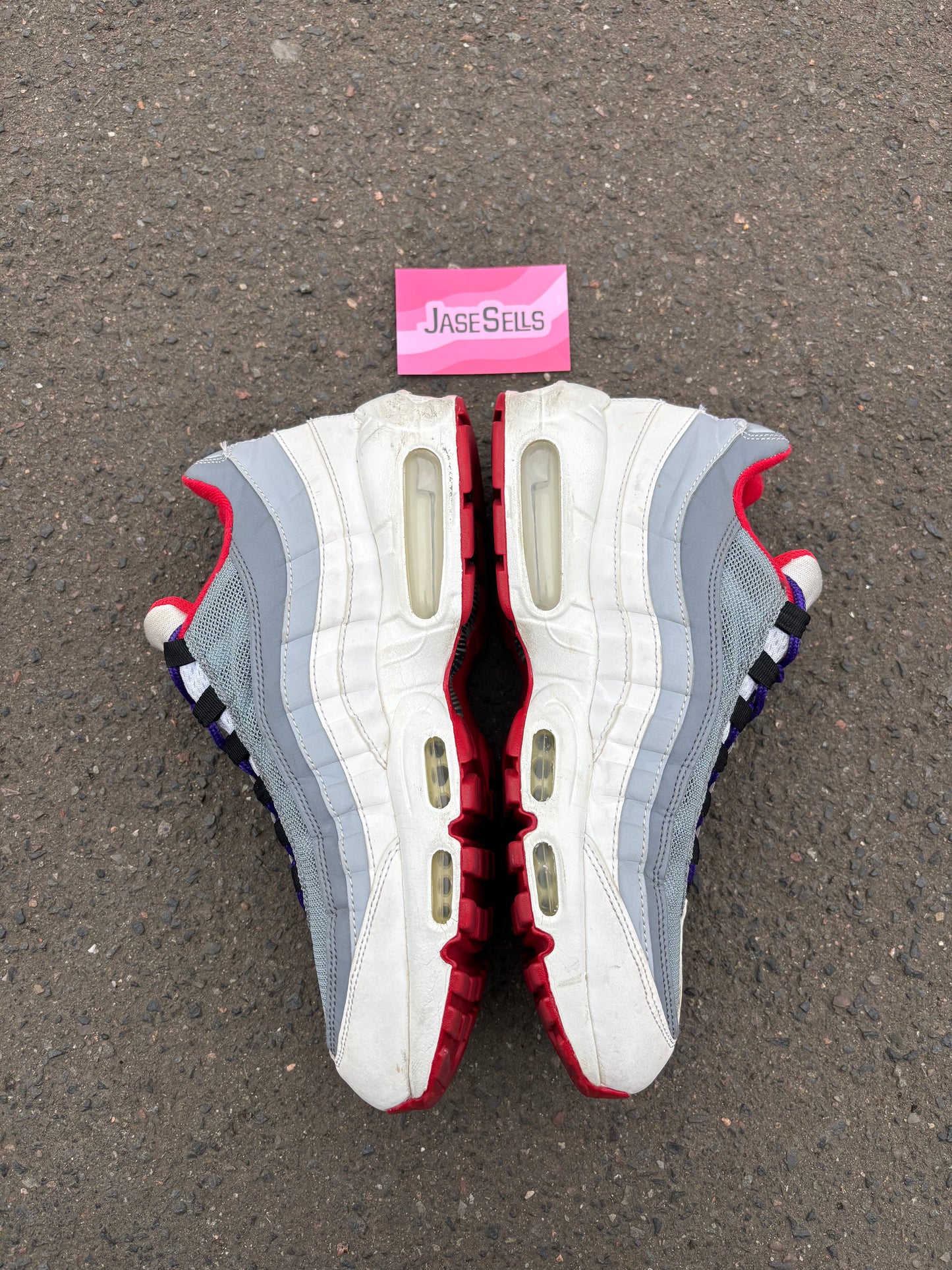 Nike Air Max 95 ID 'Wht/Gry/Red' UK7.5 (2018)