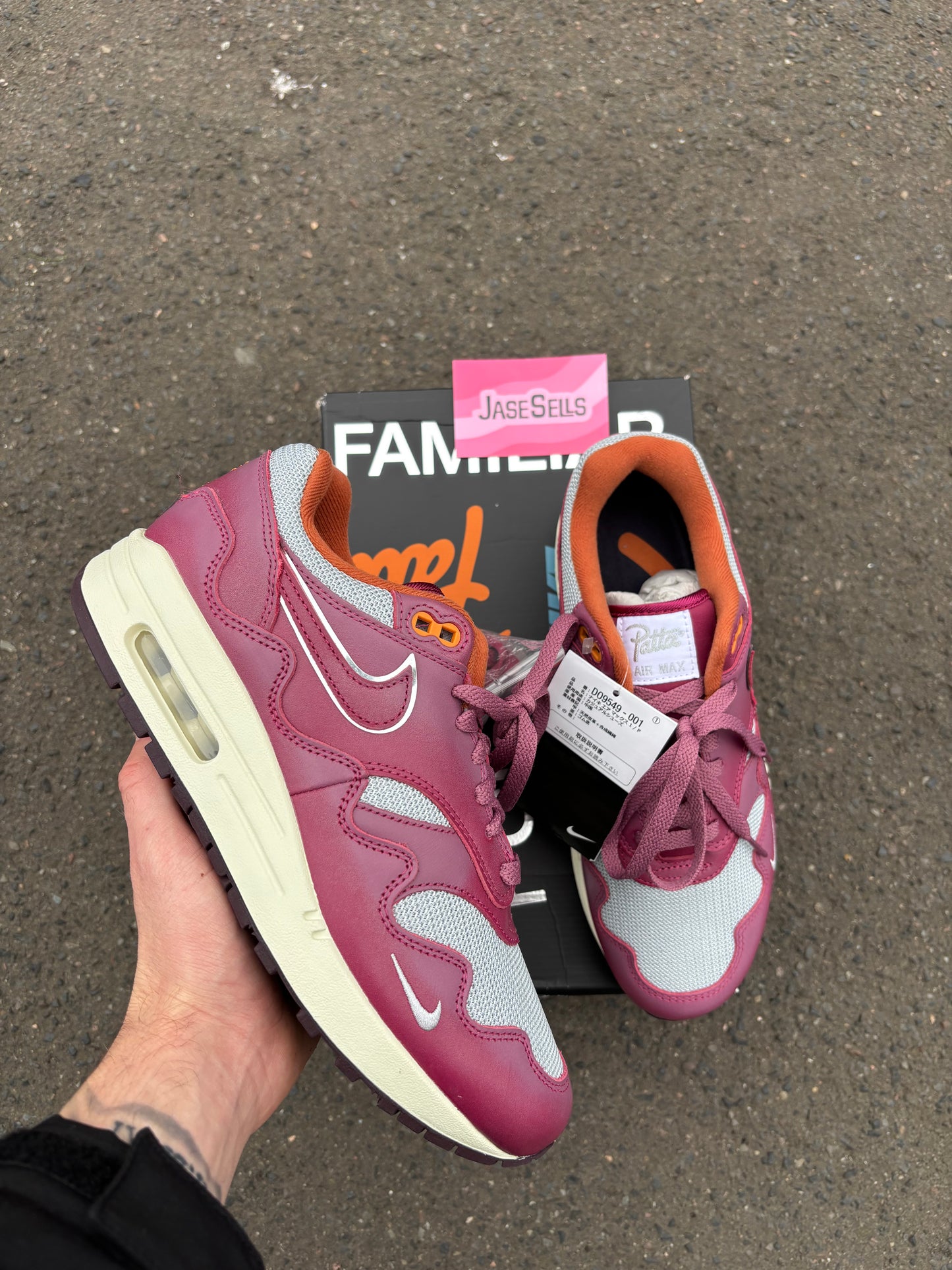 Nike Air Max 1 Patta Waves 'Rush Maroon' UK6.5 BN