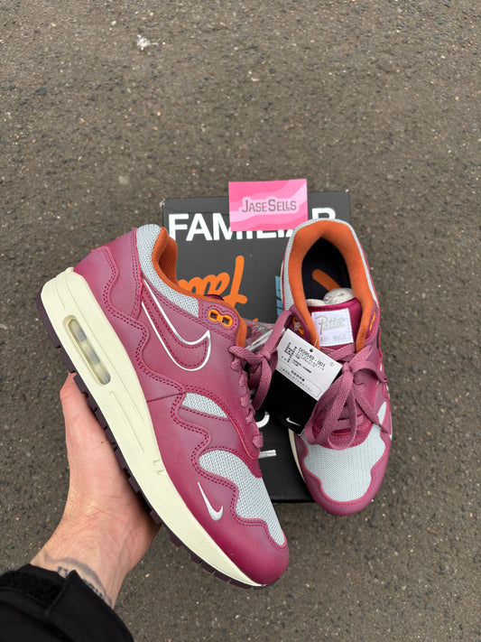 Nike Air Max 1 Patta Waves 'Rush Maroon' UK6.5 BN
