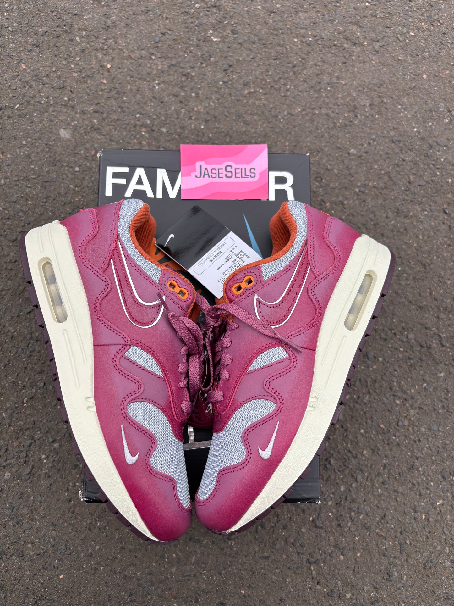 Nike Air Max 1 Patta Waves 'Rush Maroon' UK6.5 BN