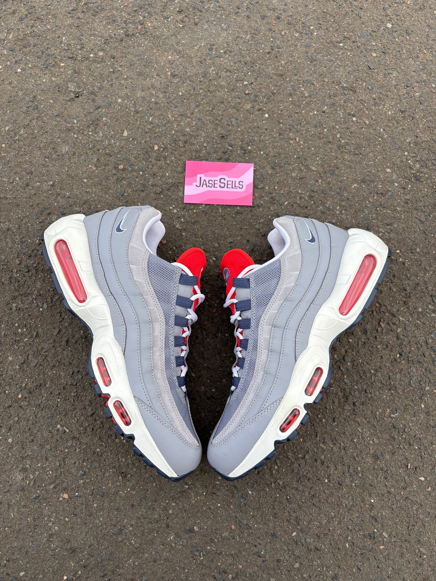 Nike Air Max 95 'Grey/Navy/Crimson' UK9