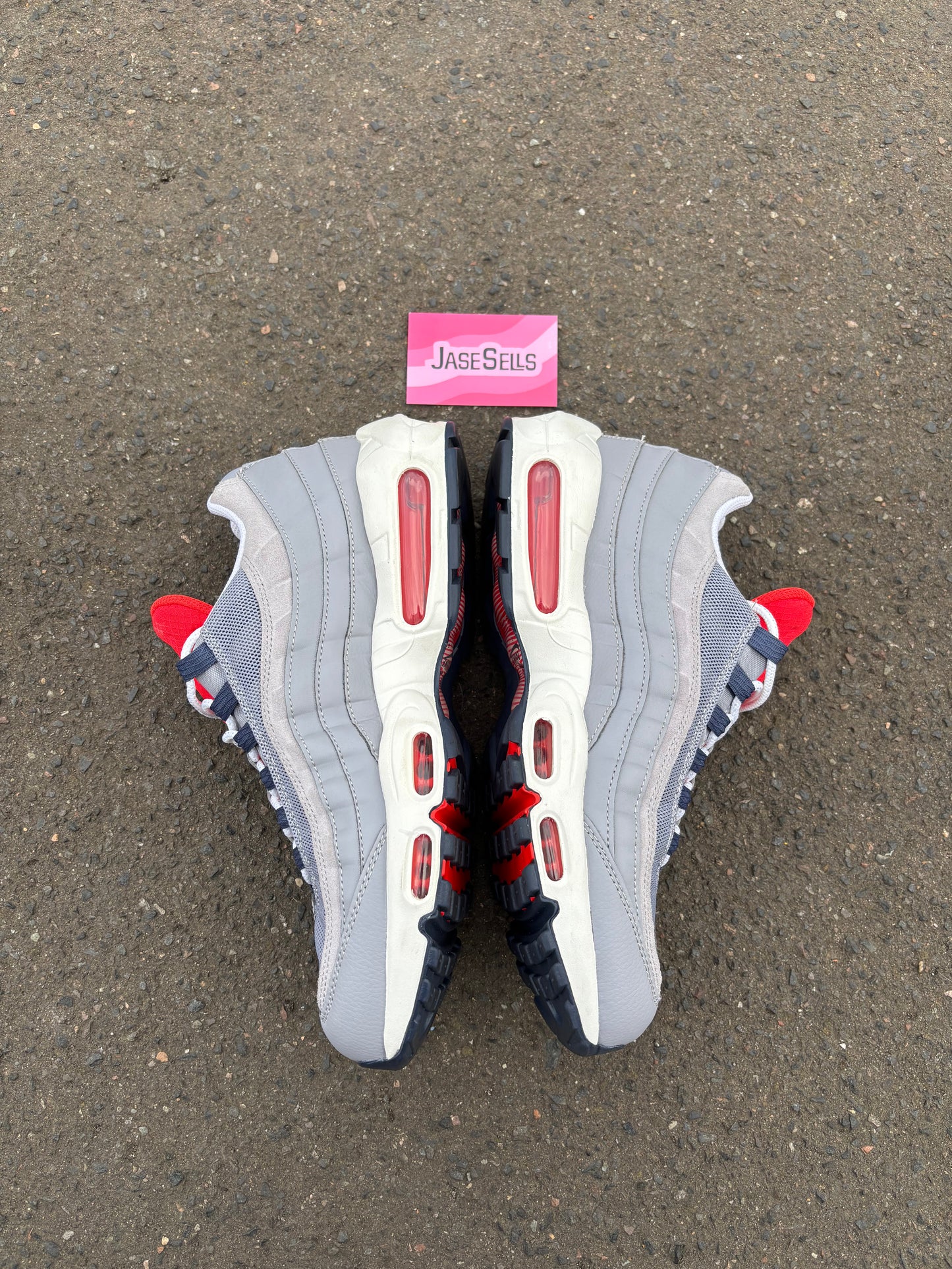 Nike Air Max 95 'Grey/Navy/Crimson' UK9