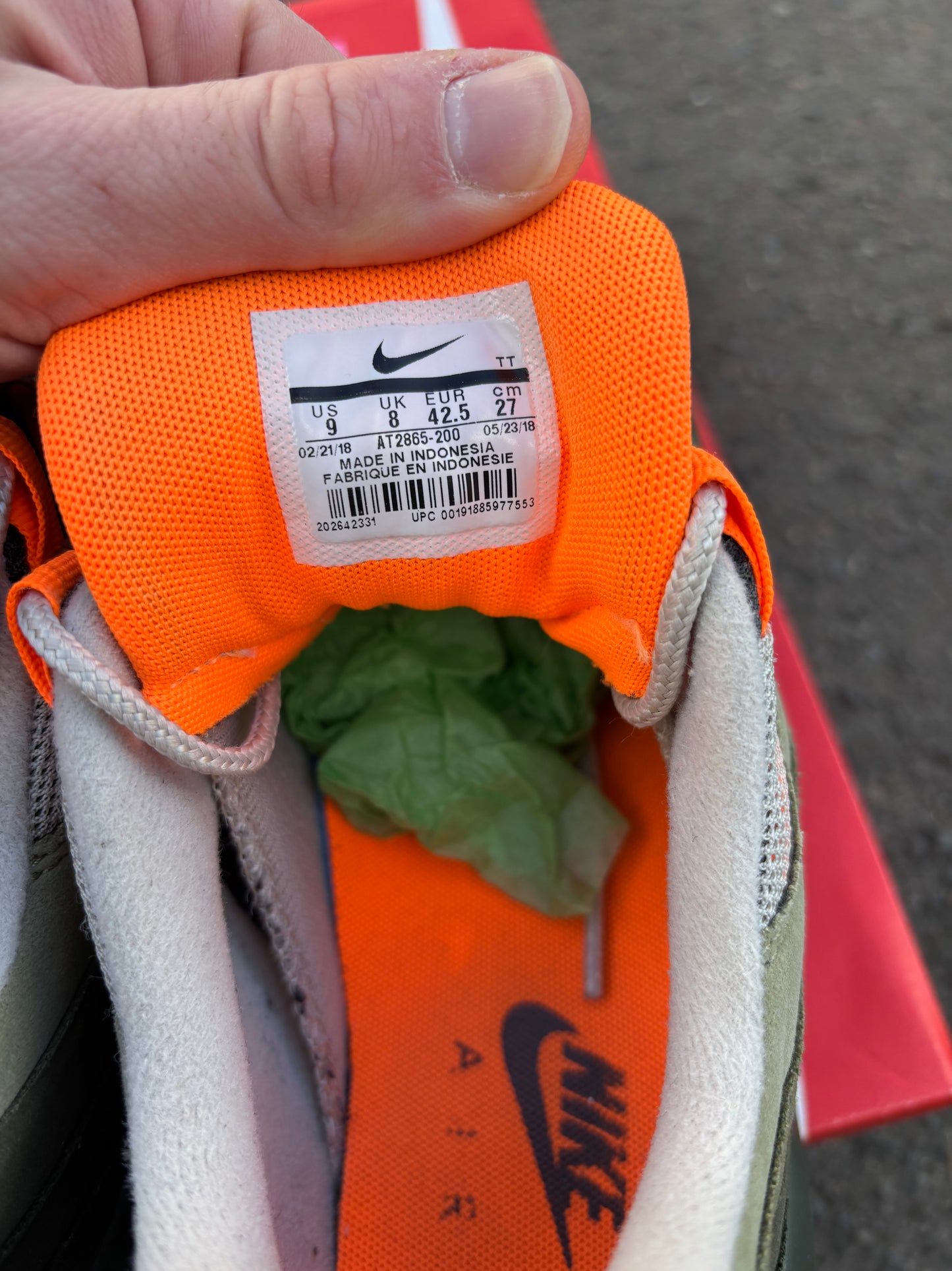 Nike Air Max 95 'Neutral Olive/Total Orange' UK8