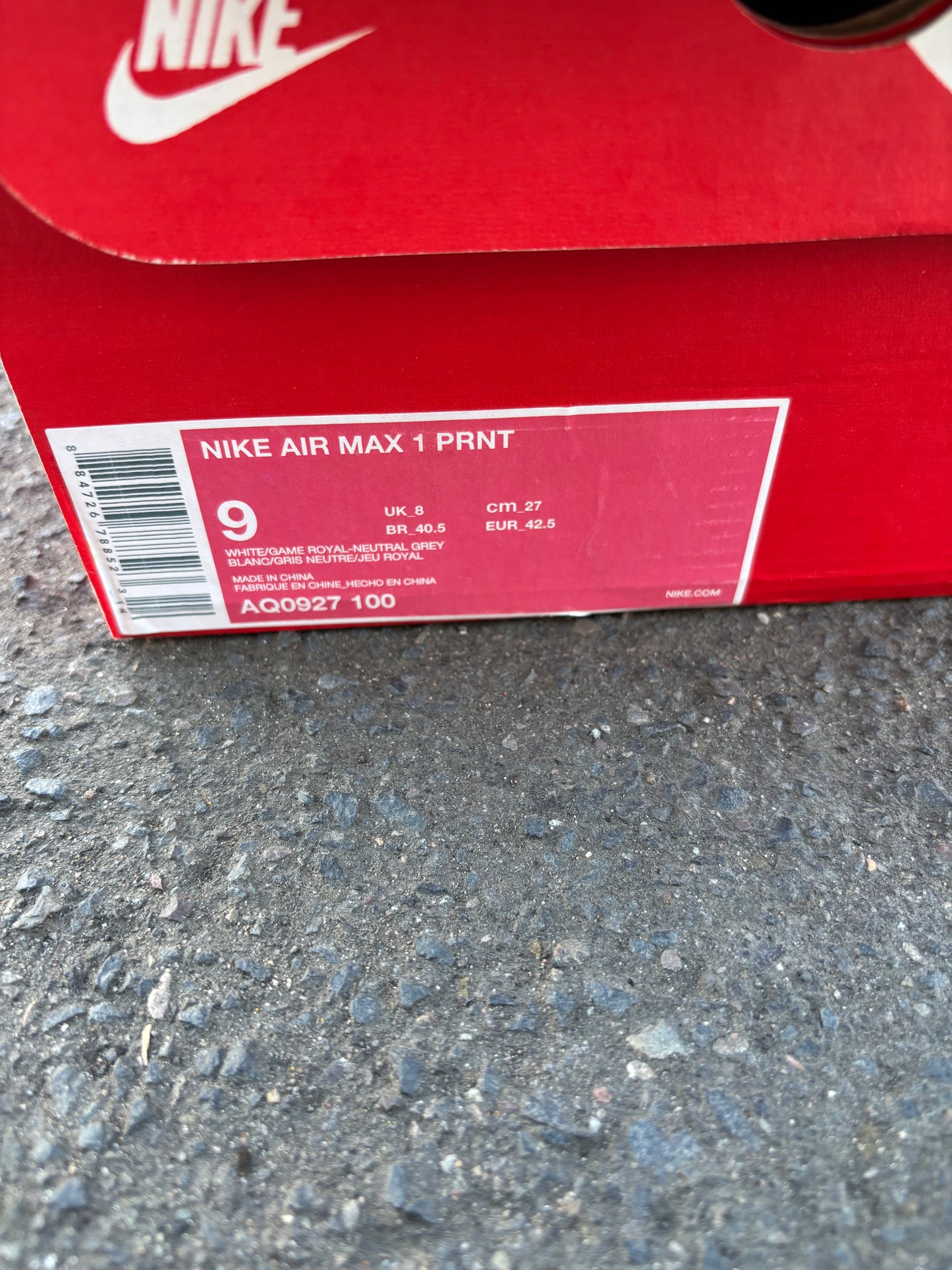 Nike Air Max 1 ATMOS 'Royal Blue' UK8