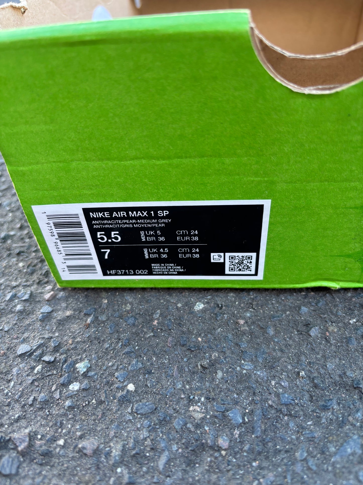 Nike Air Max 1 HUF 'Pear Green' UK5 BN