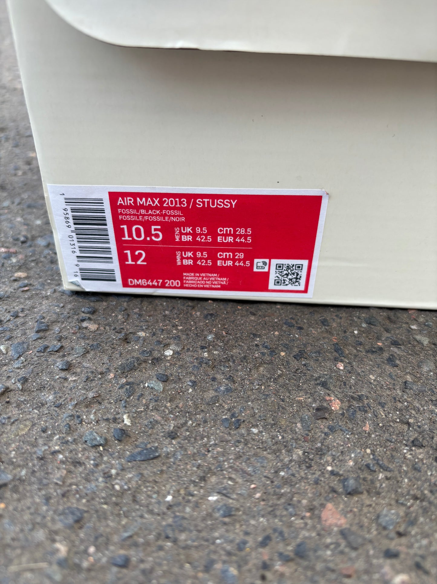 Nike Air Max 2013/STUSSY 'Fossil' UK9.5