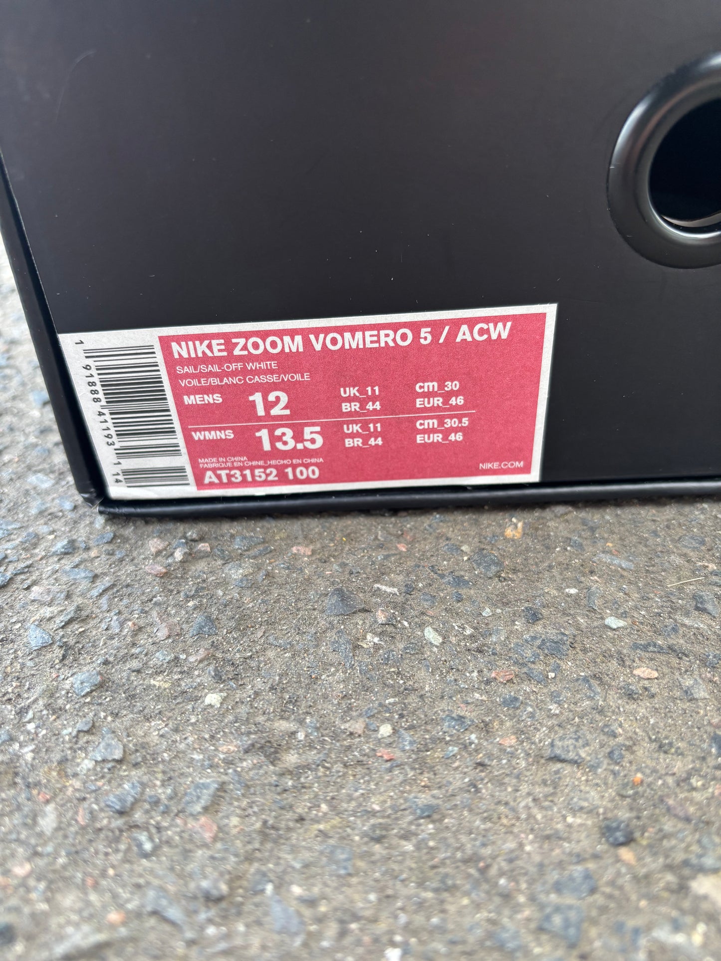 Nike Zoom Vomero 5/A COLD WALL 'Sail' UK11