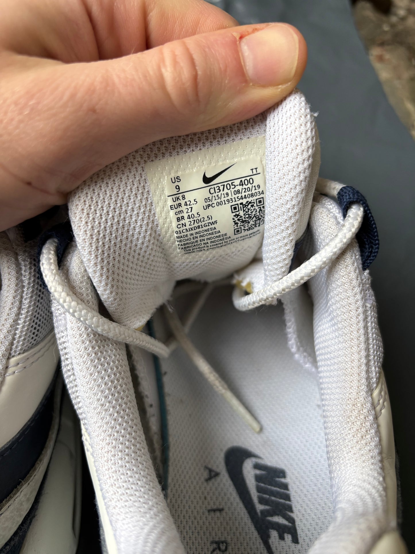 Nike Air Max 95 'White/Midnight Navy' UK8