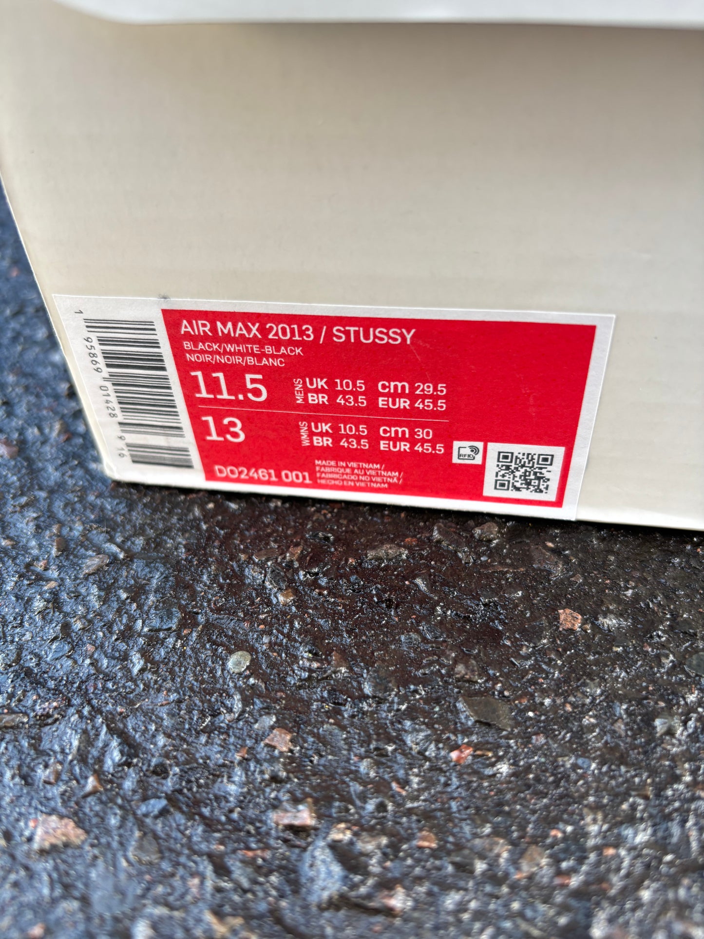 Nike Air Max 2013/Stussy 'Black' UK10.5