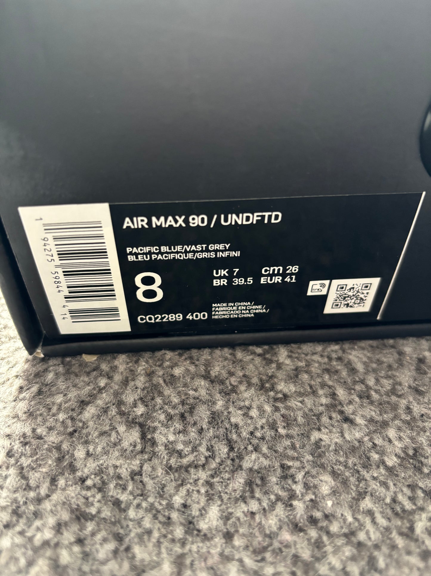 Nike Air Max 90 '20 Undefeated Blue' UK7