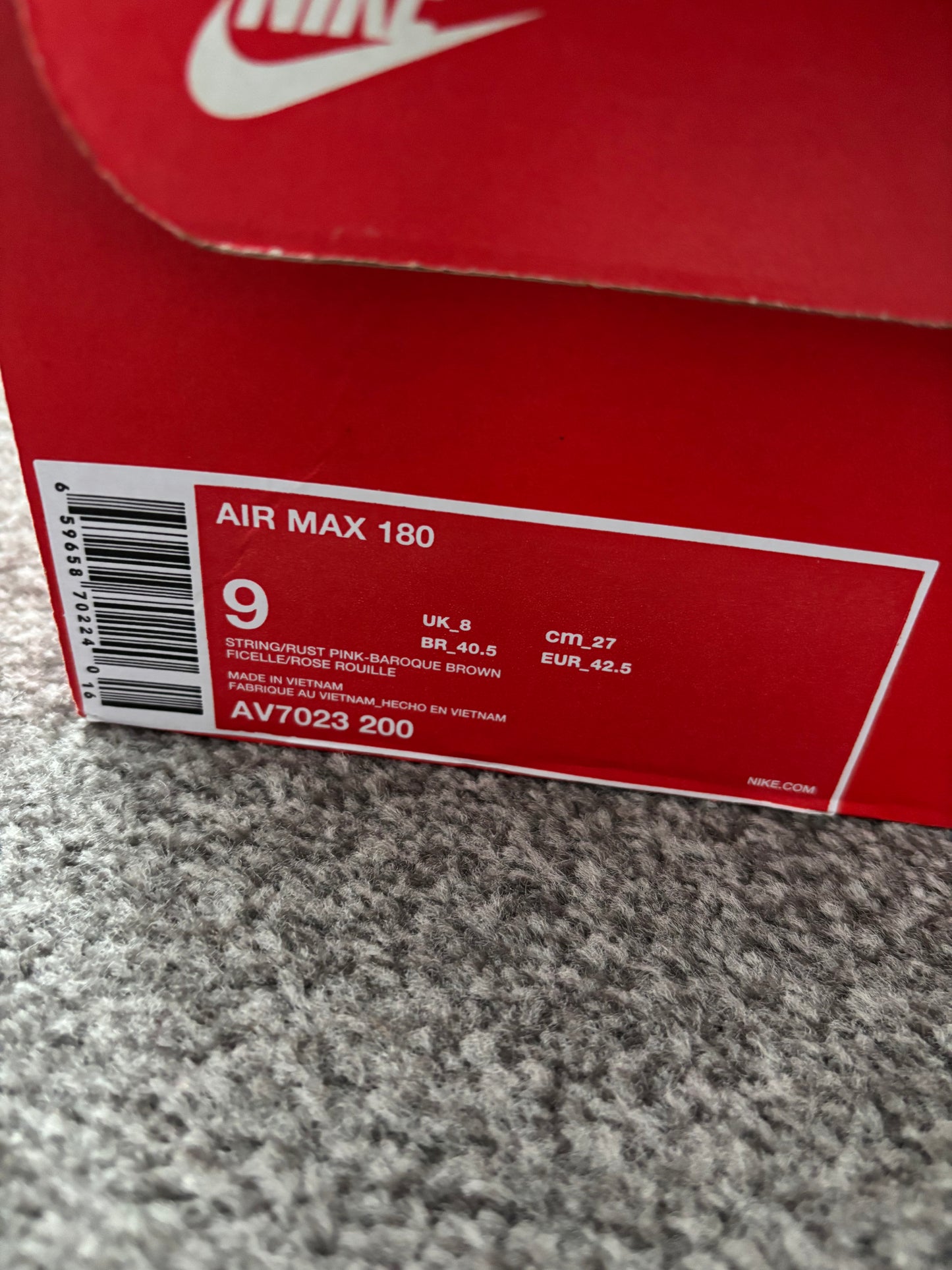 Nike Air Max 180 'Bacon' UK8