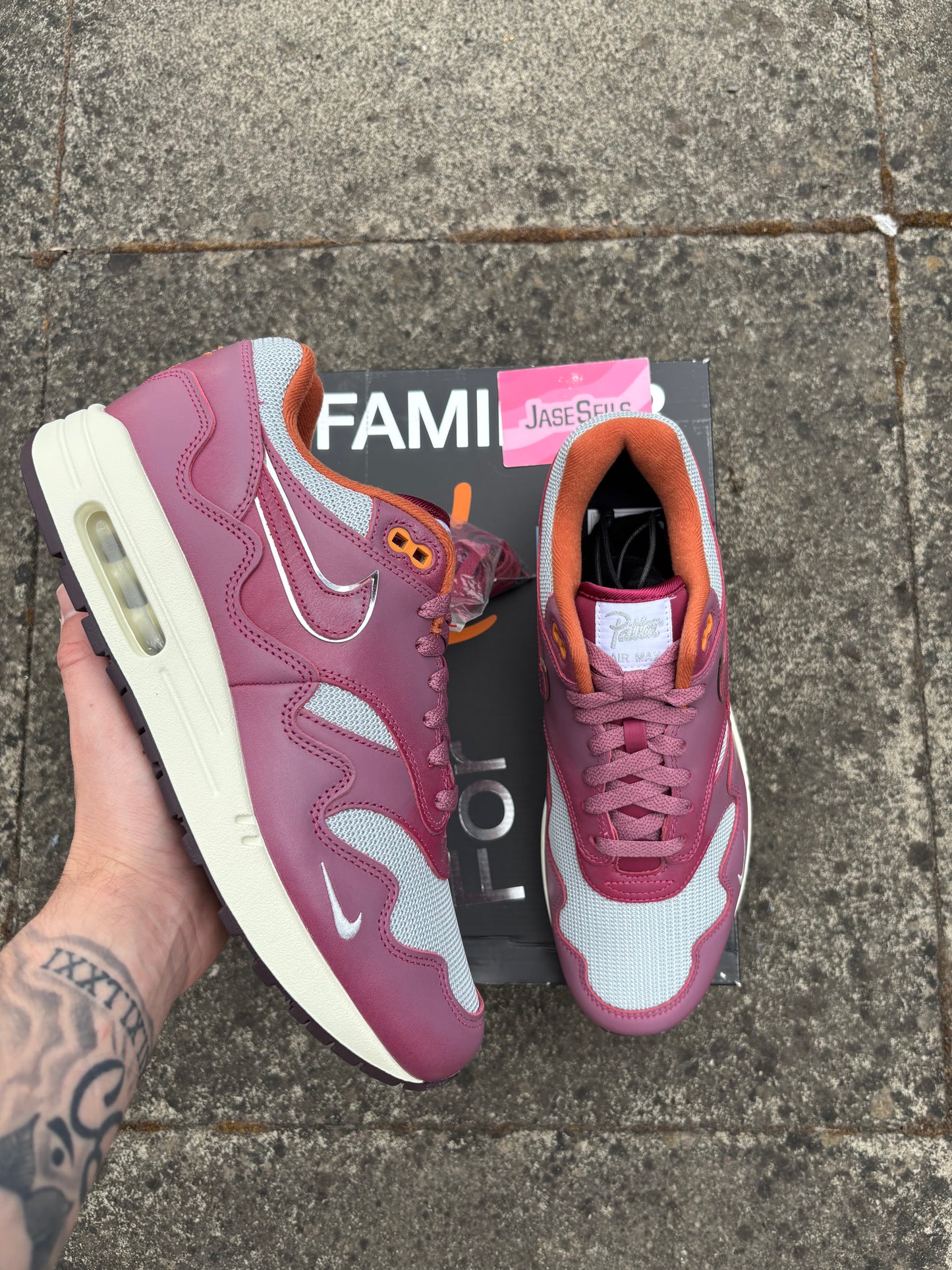 Nike Air Max 1/ Patta Waves ‘Maroon’ UK9 BN