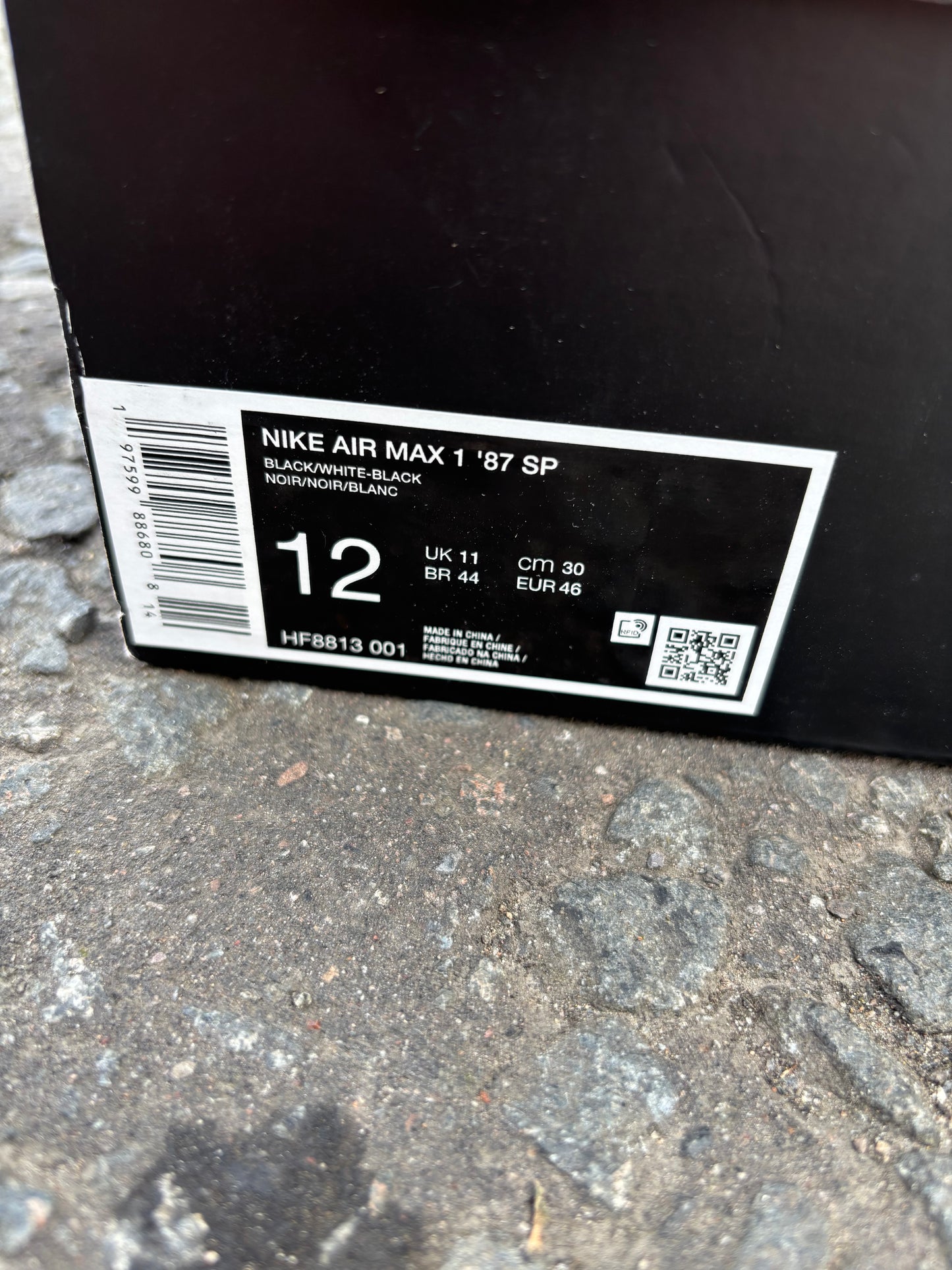 Nike Air Max 1/Supreme ‘Black’ UK11 (2024)