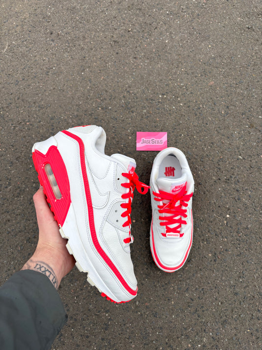 Nike Air Max 90/Undefeated ‘White/Red’ UK9