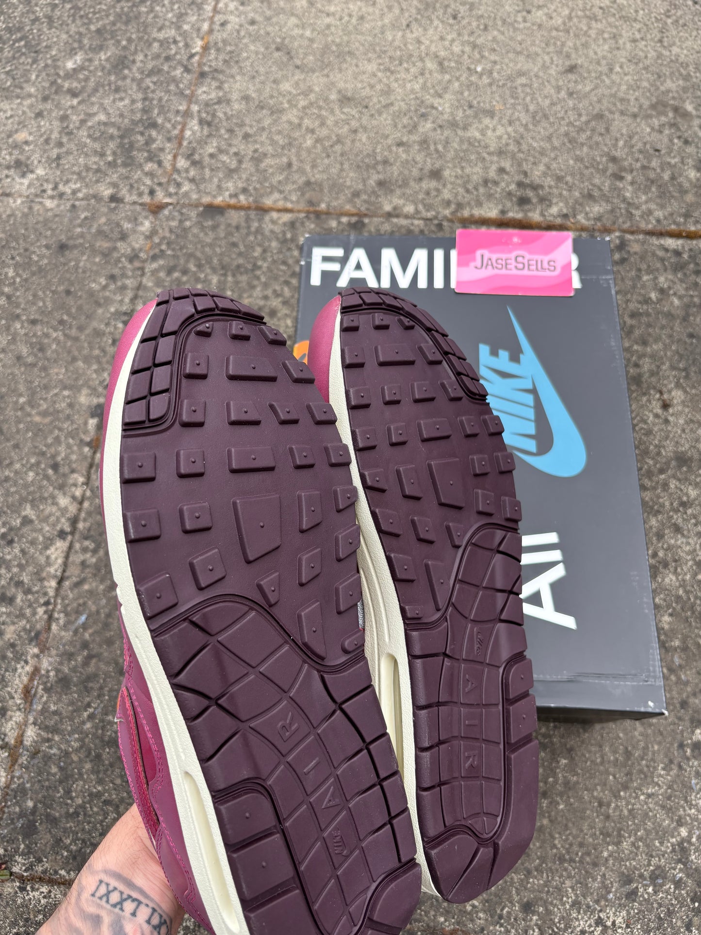 Nike Air Max 1/ Patta Waves ‘Maroon’ UK9 BN