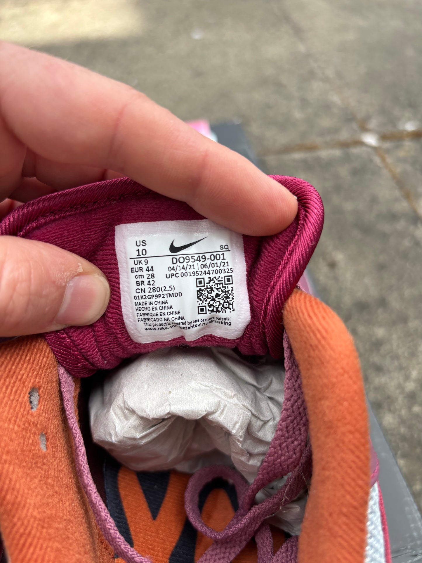 Nike Air Max 1/ Patta Waves ‘Maroon’ UK9 BN