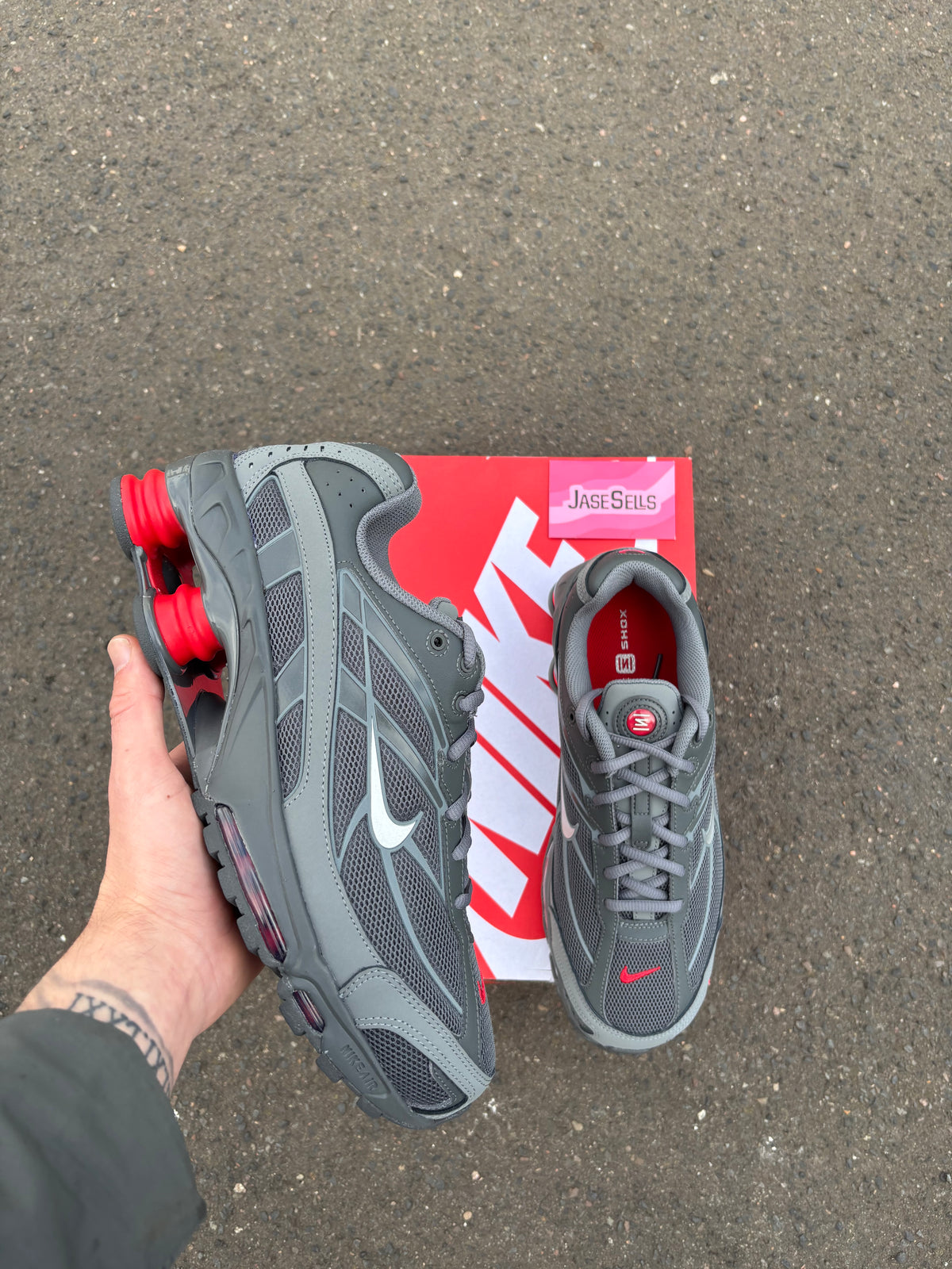 Nike Shox Ride 2 ‘Smoke Grey/Red’ UK8 BN