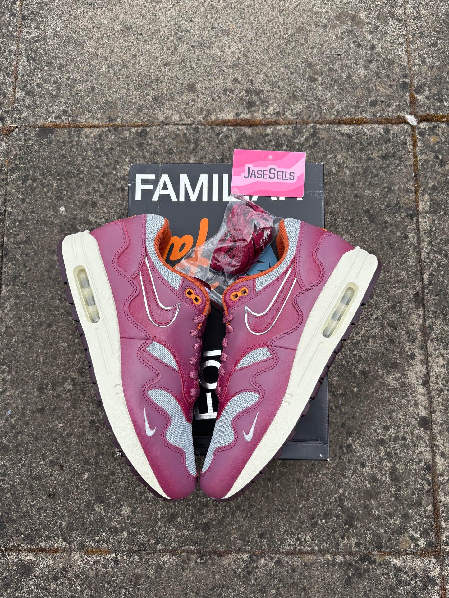 Nike Air Max 1/ Patta Waves ‘Maroon’ UK9 BN