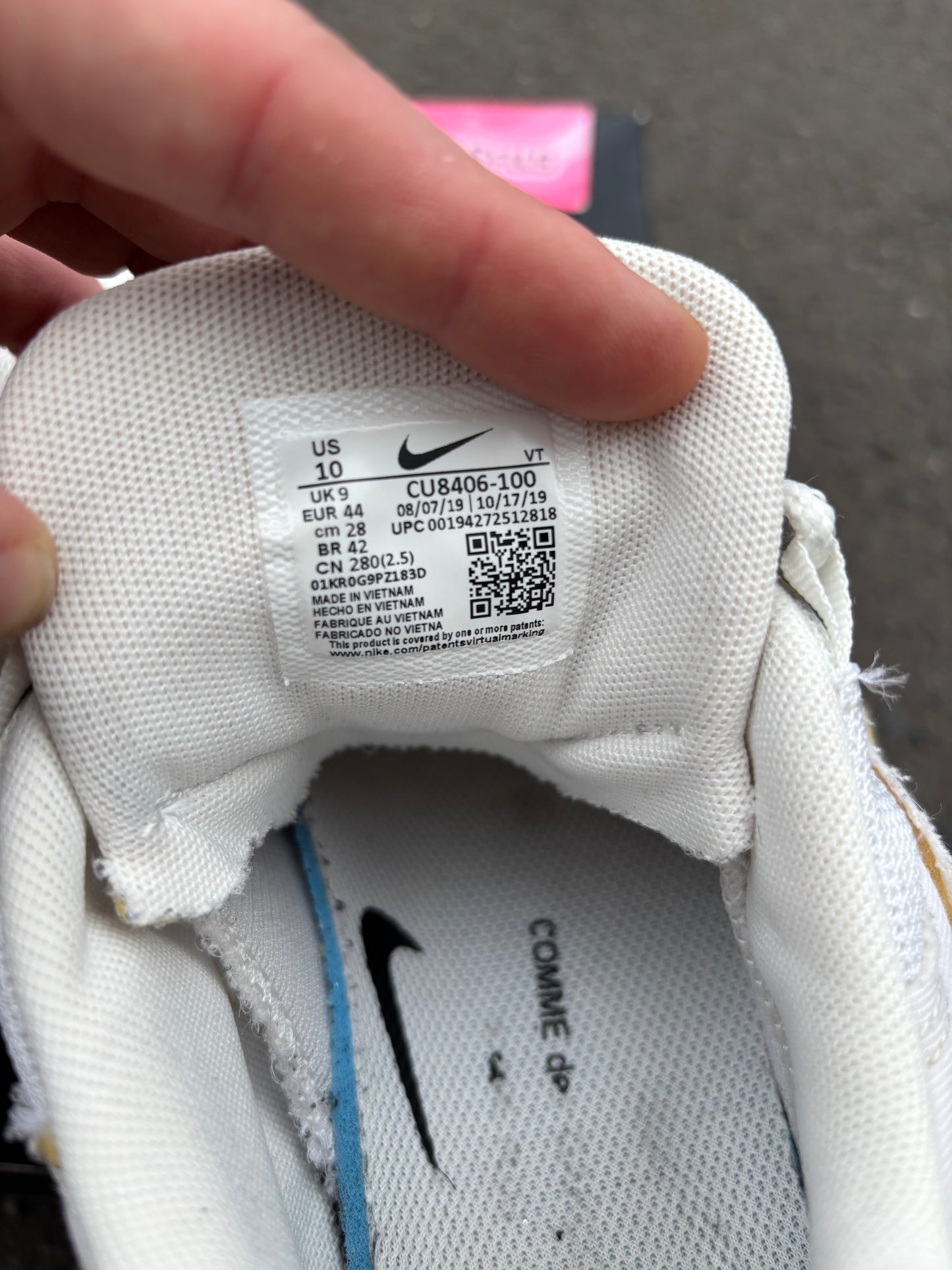 Nike Air Max 95 CDG ‘White’ UK9