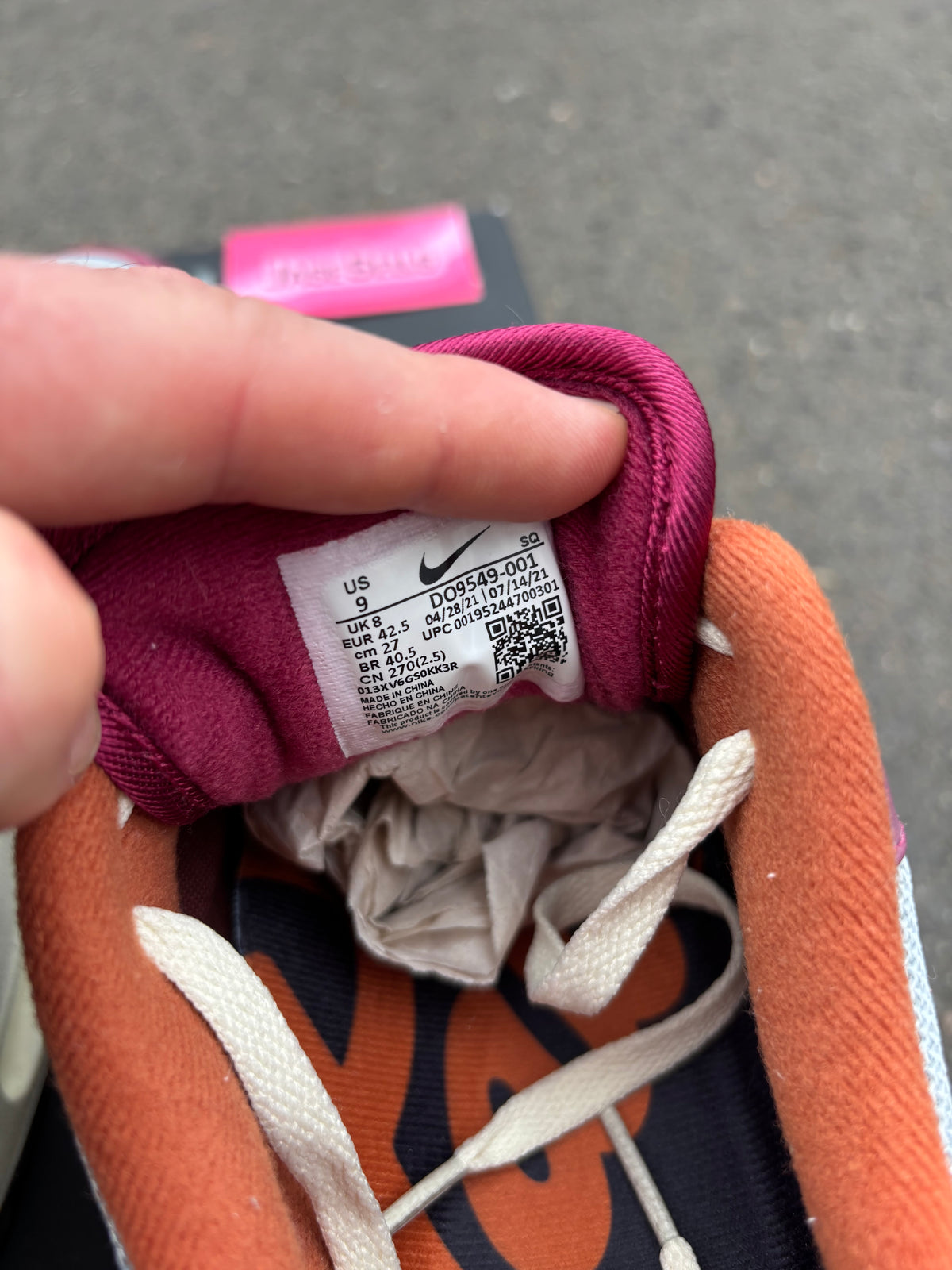 Nike Air Max 1/Patta waves ‘maroon’ UK8