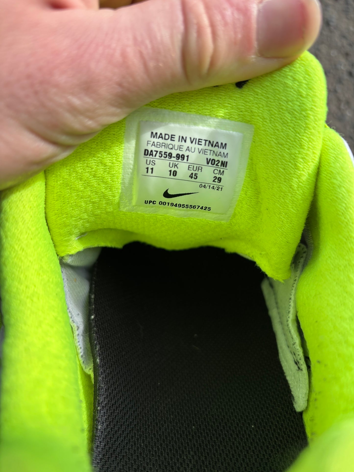 Nike Air Max 95 NBY 3M ‘White/Neon’ UK10 (2021)
