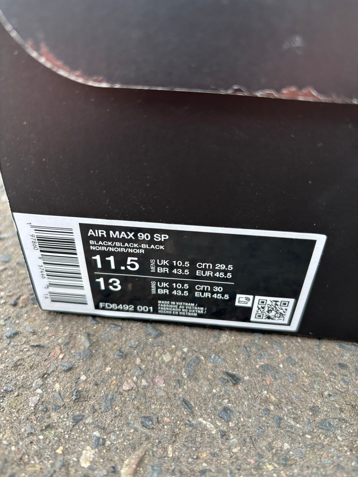 Nike Air Max 90/SLAWN ‘Black’ UK10.5 BN