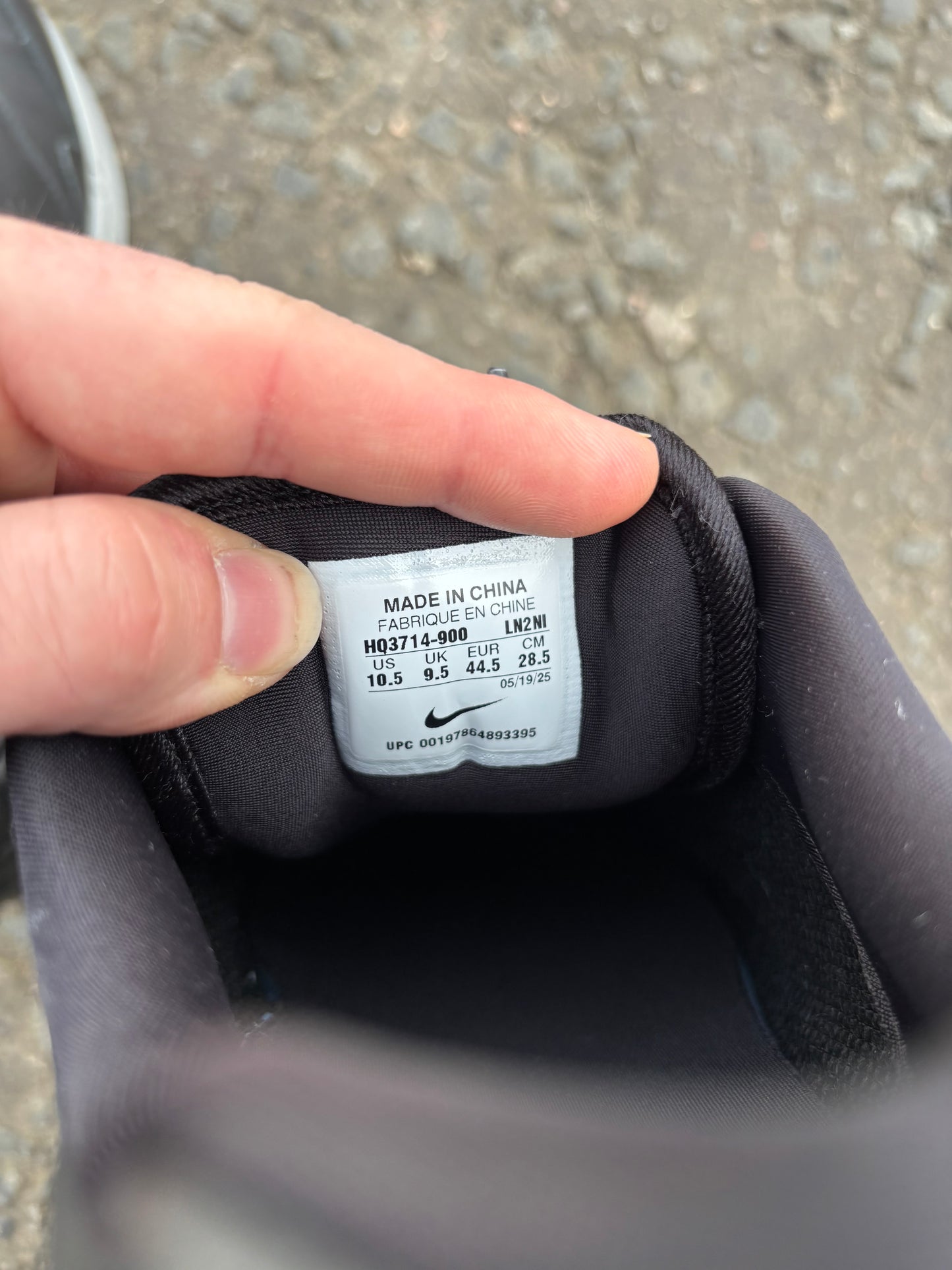 Nike Air Max 1 NBY ‘Black/Grey’ UK9.5 (2025)
