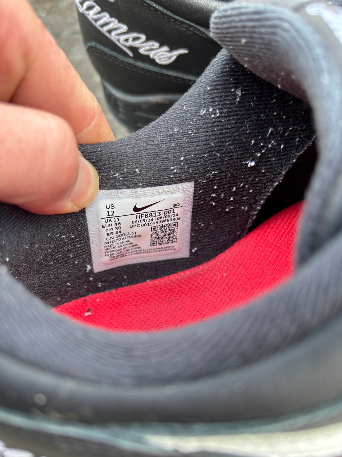 Nike Air Max 1/Supreme ‘Black’ UK11 (2024)