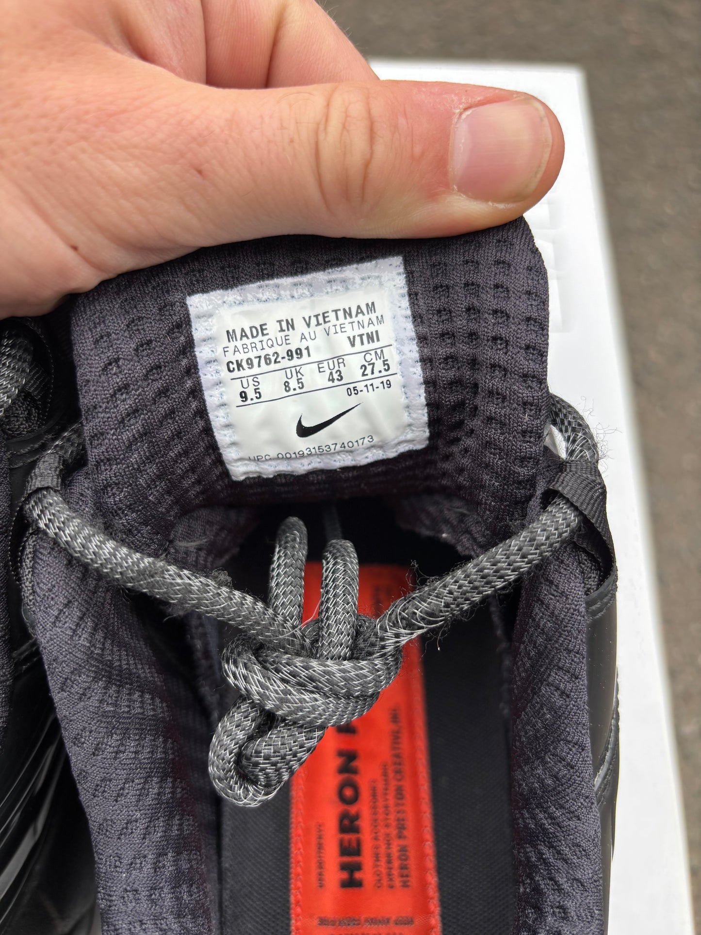 Nike Air Max 95 ID Heron Preston 'Orange/Black' UK8.5