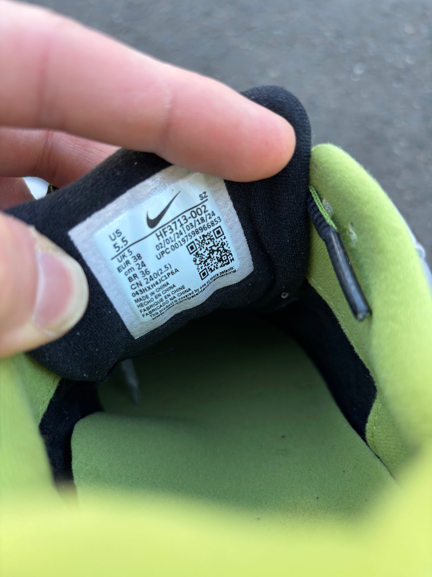 Nike Air Max 1 HUF 'Pear Green' UK5 BN