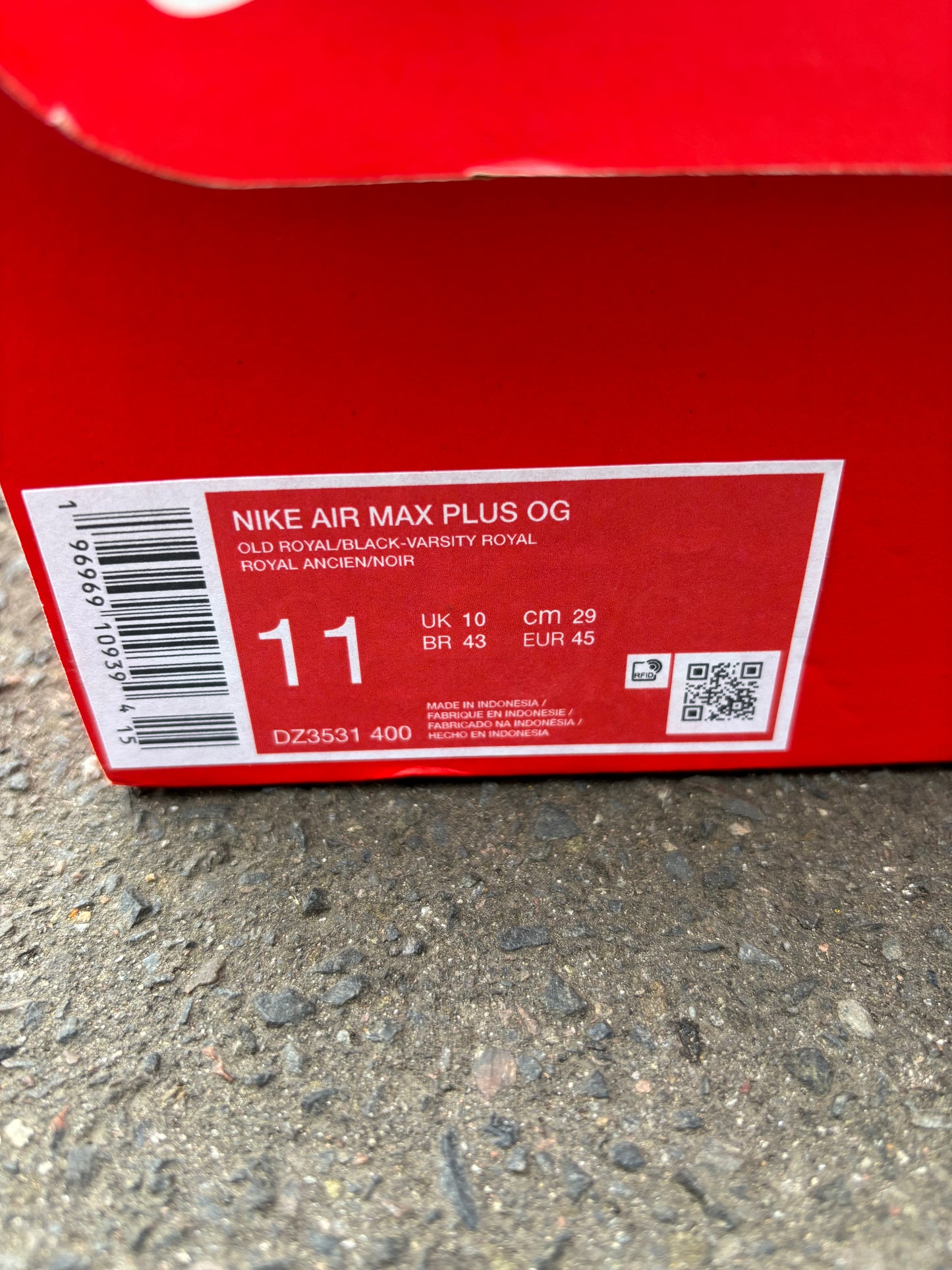 Nike Air Max Plus 'Light Photography Old Royal' UK10