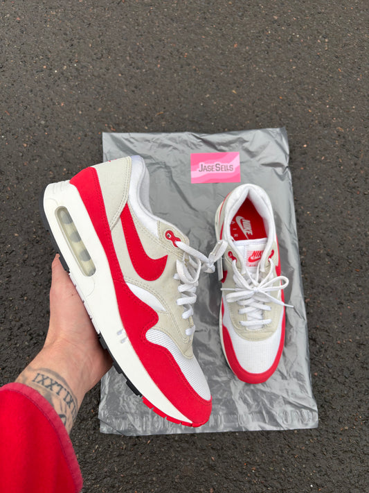 Nike Air Max 1 'OG Big Bubble 'Sport Red' UK8 BN
