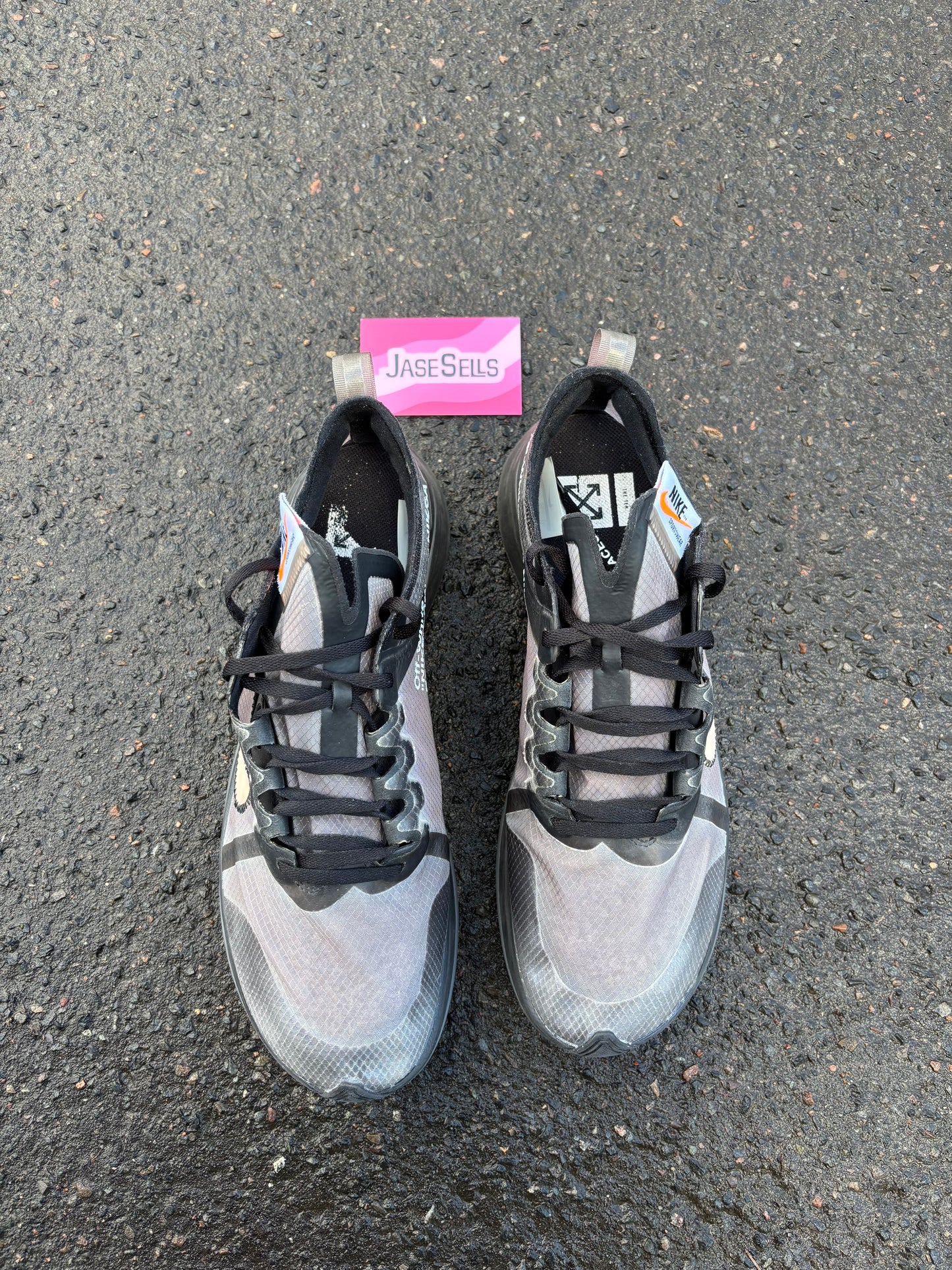 Nike/ Off-White  Zoom Fly 'Black/Silver' UK10