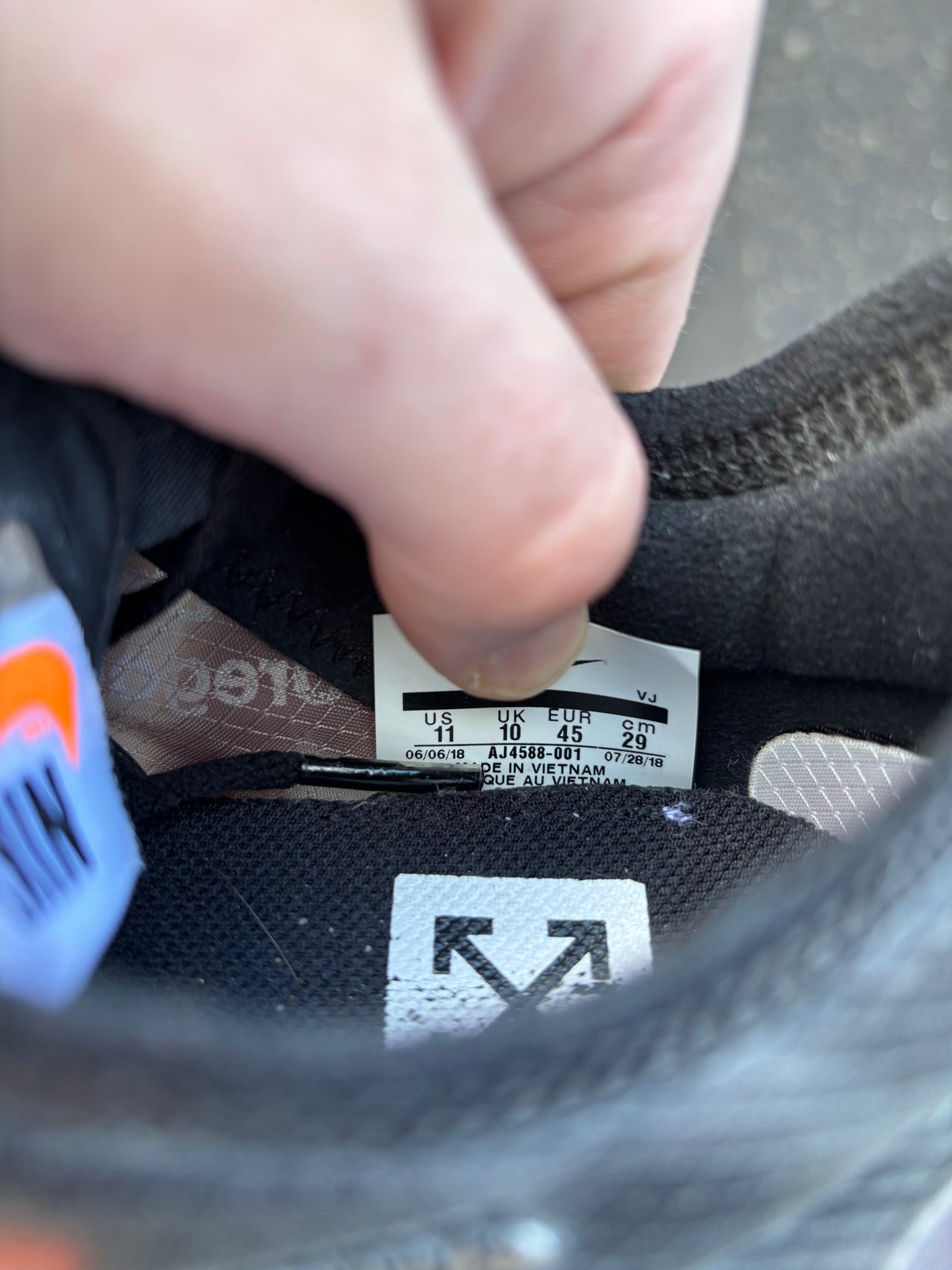 Nike/ Off-White  Zoom Fly 'Black/Silver' UK10