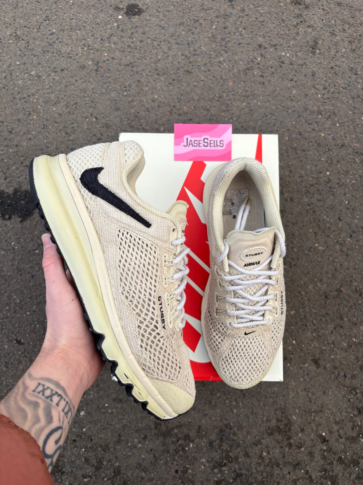 Nike Air Max 2013/STUSSY 'Fossil' UK9.5