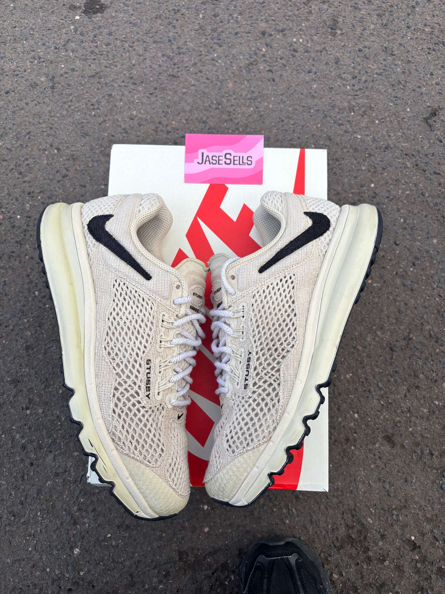 Nike Air Max 2013/STUSSY 'Fossil' UK9.5