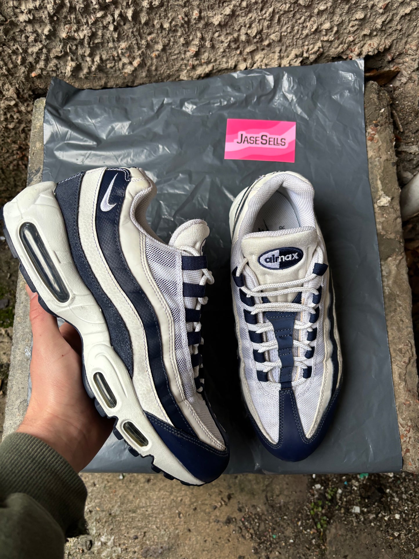 Nike Air Max 95 'White/Midnight Navy' UK8