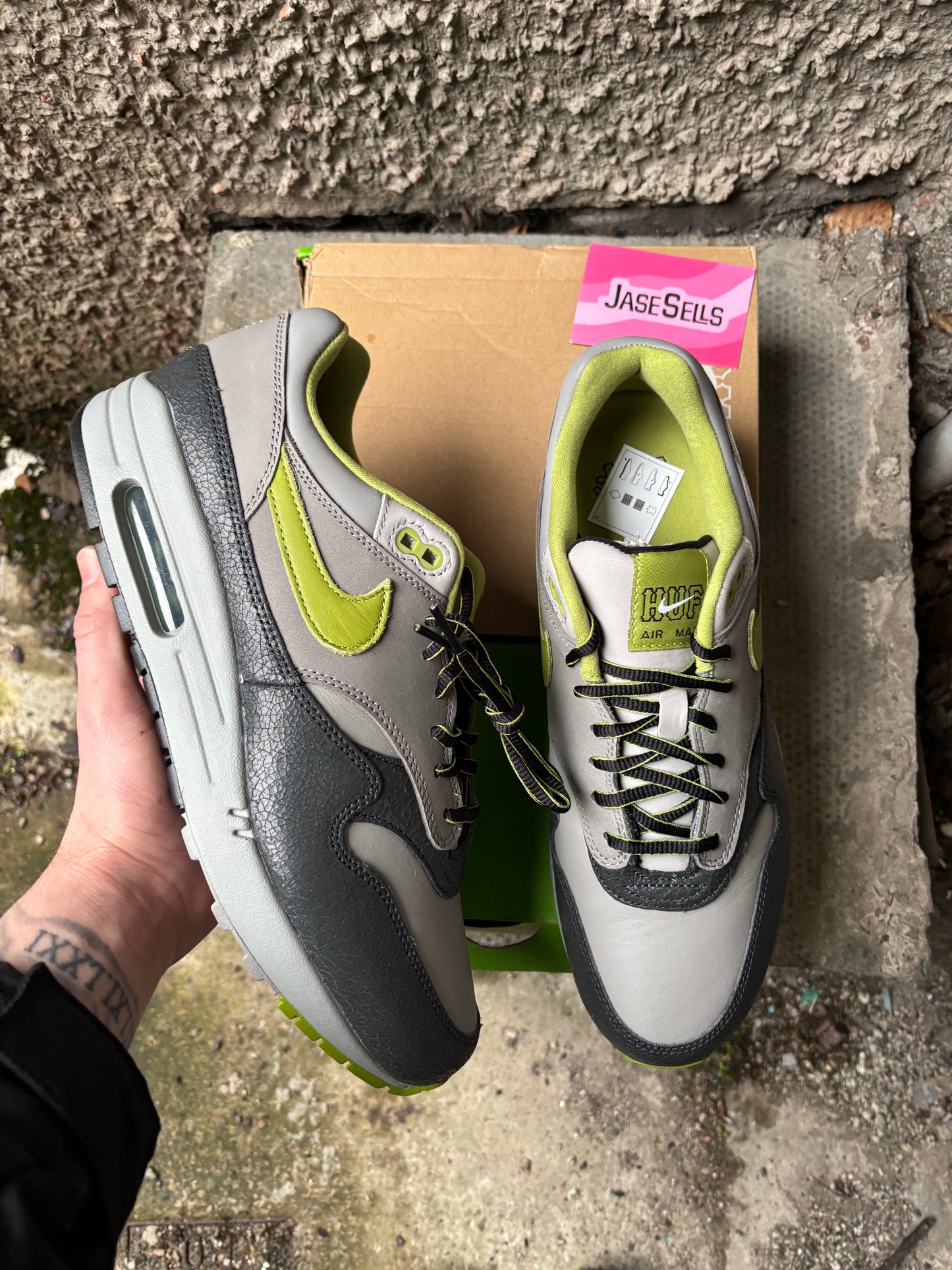 Nike Air Max 1/HUF 'Pear Green' UK9.5 BN