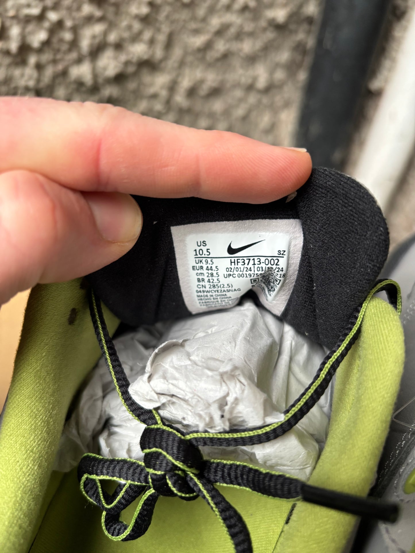 Nike Air Max 1/HUF 'Pear Green' UK9.5 BN