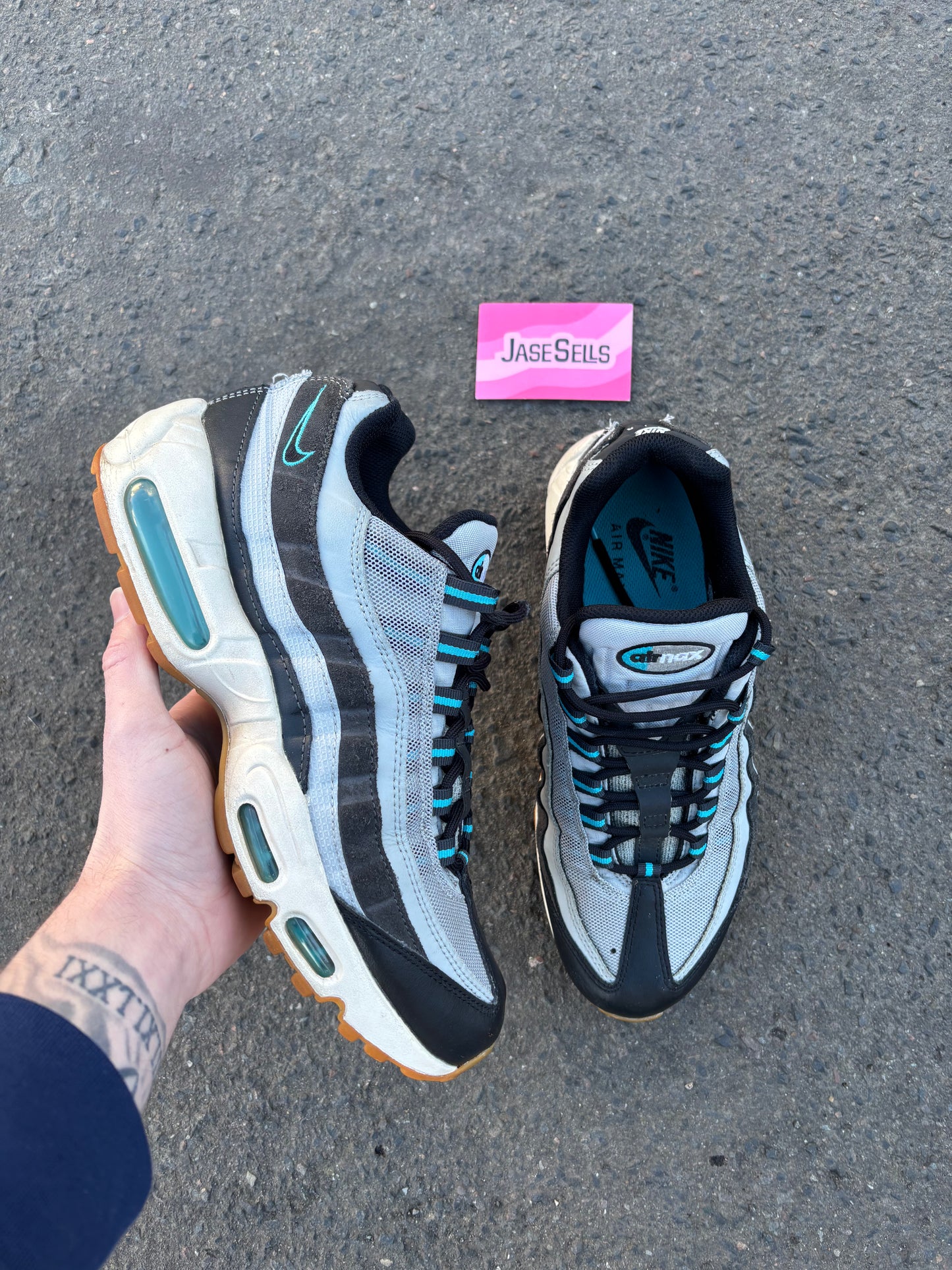 Nike Air Max 95 'Light Smoke Grey/ Chlorin Blue' UK8