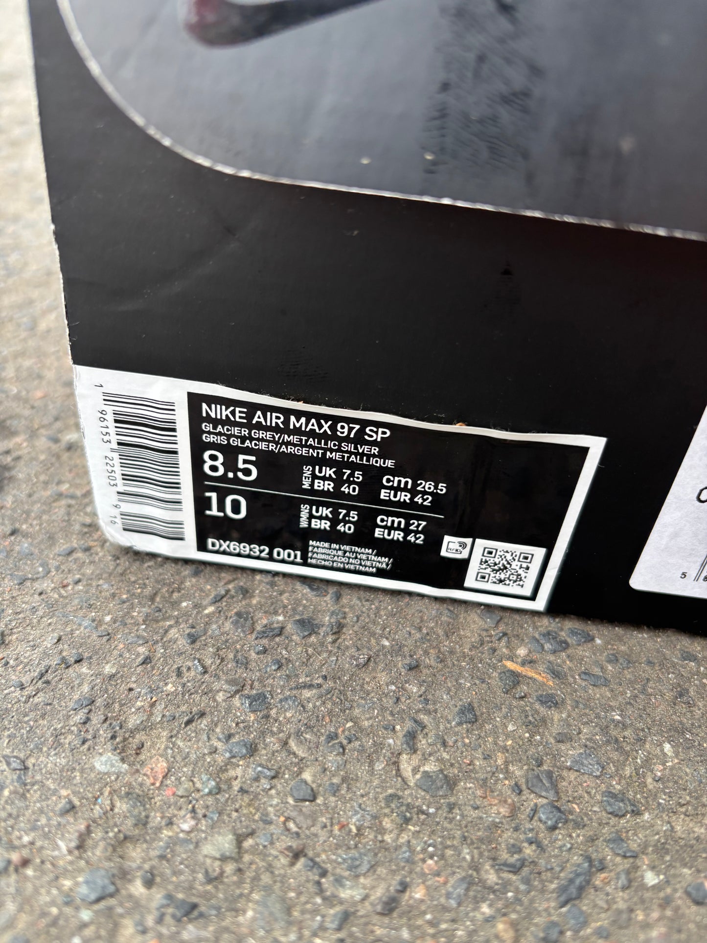 Nike Air Max 97/CDG 'Glacier Grey' UK7.5