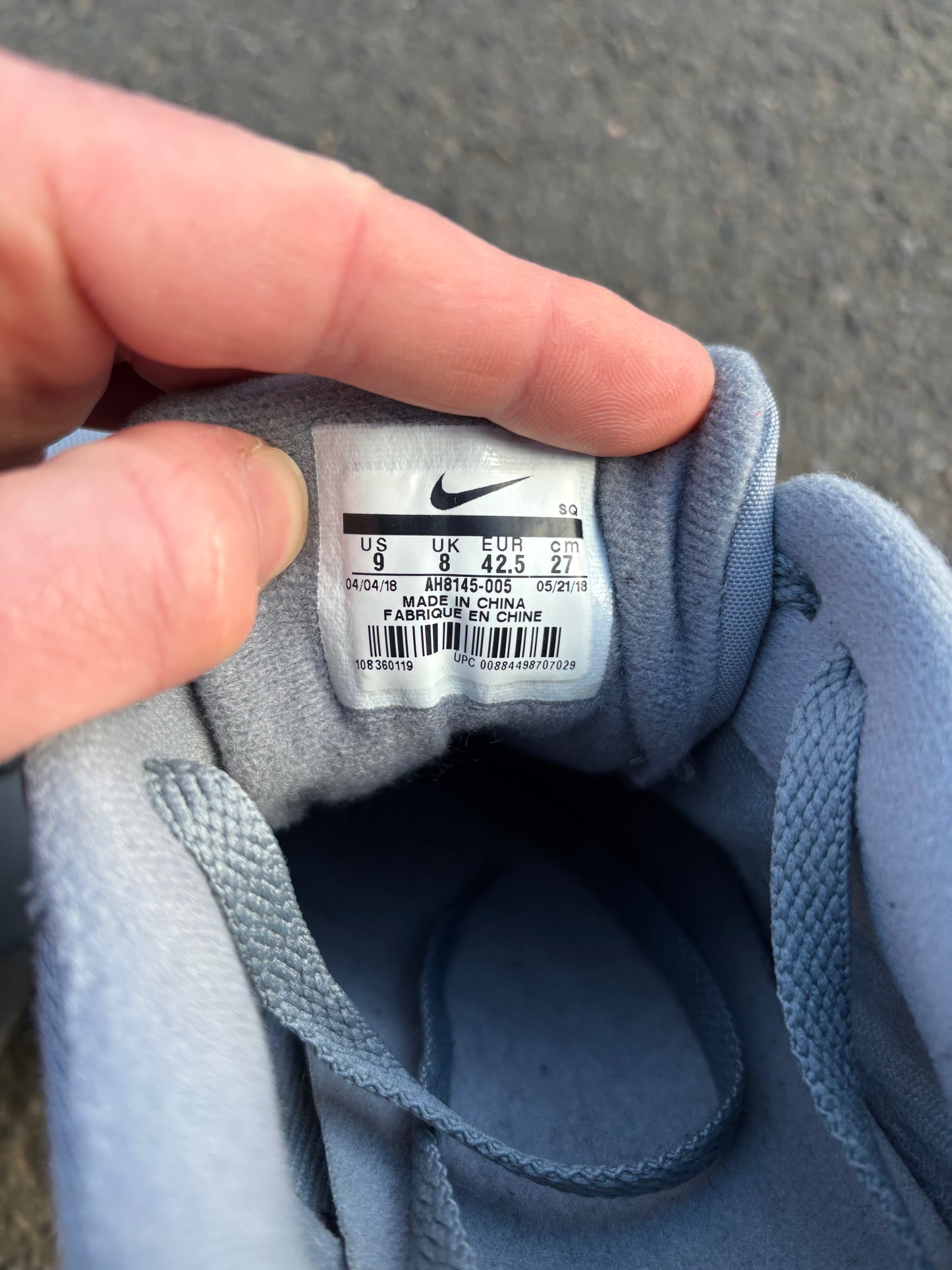 Nike Air Max 1 'Cool Grey/Gum' UK8