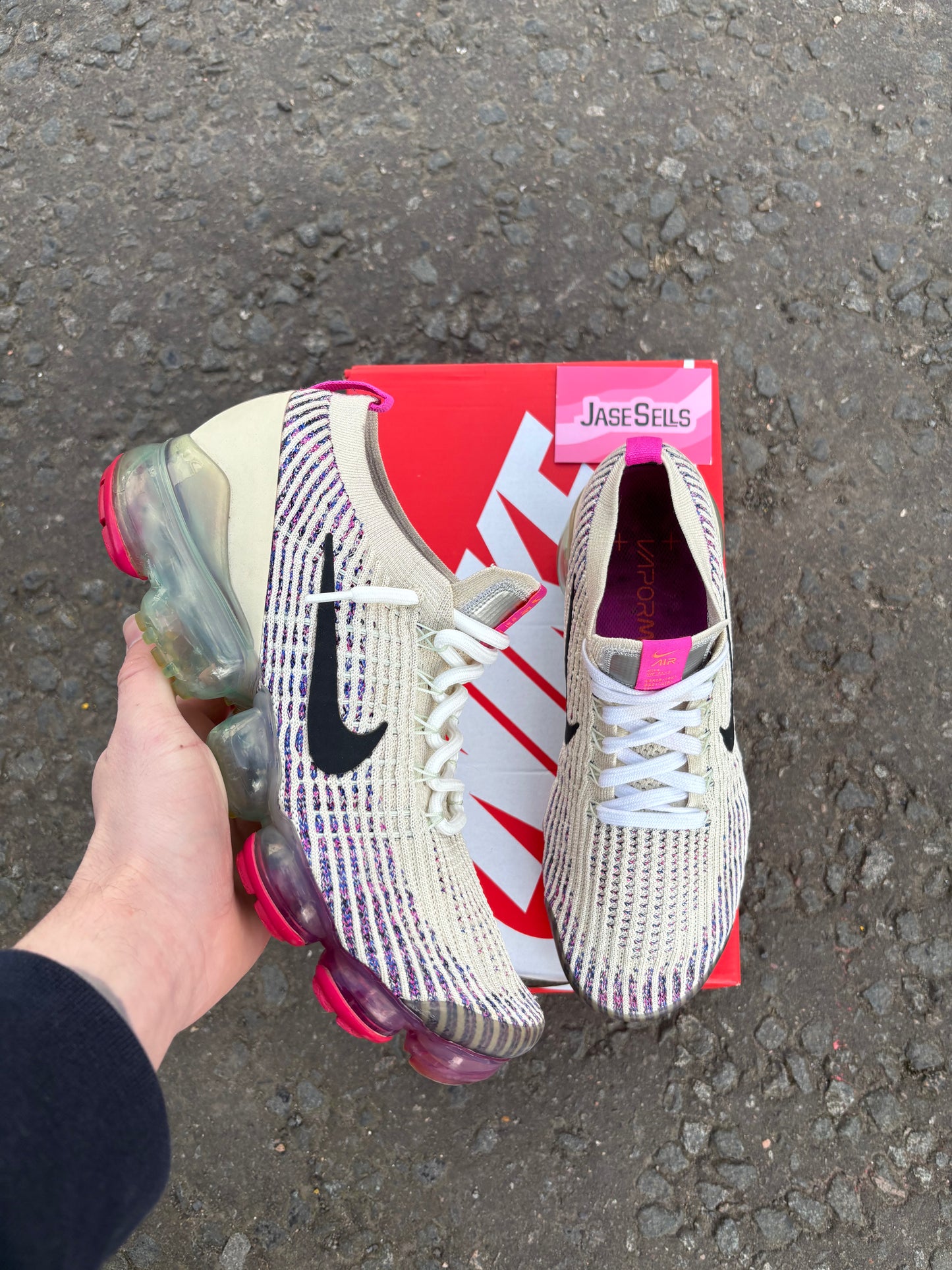 Nike Air VaporMax Flyknit 3 'Fossil/Pistachio Frost' UK7.5