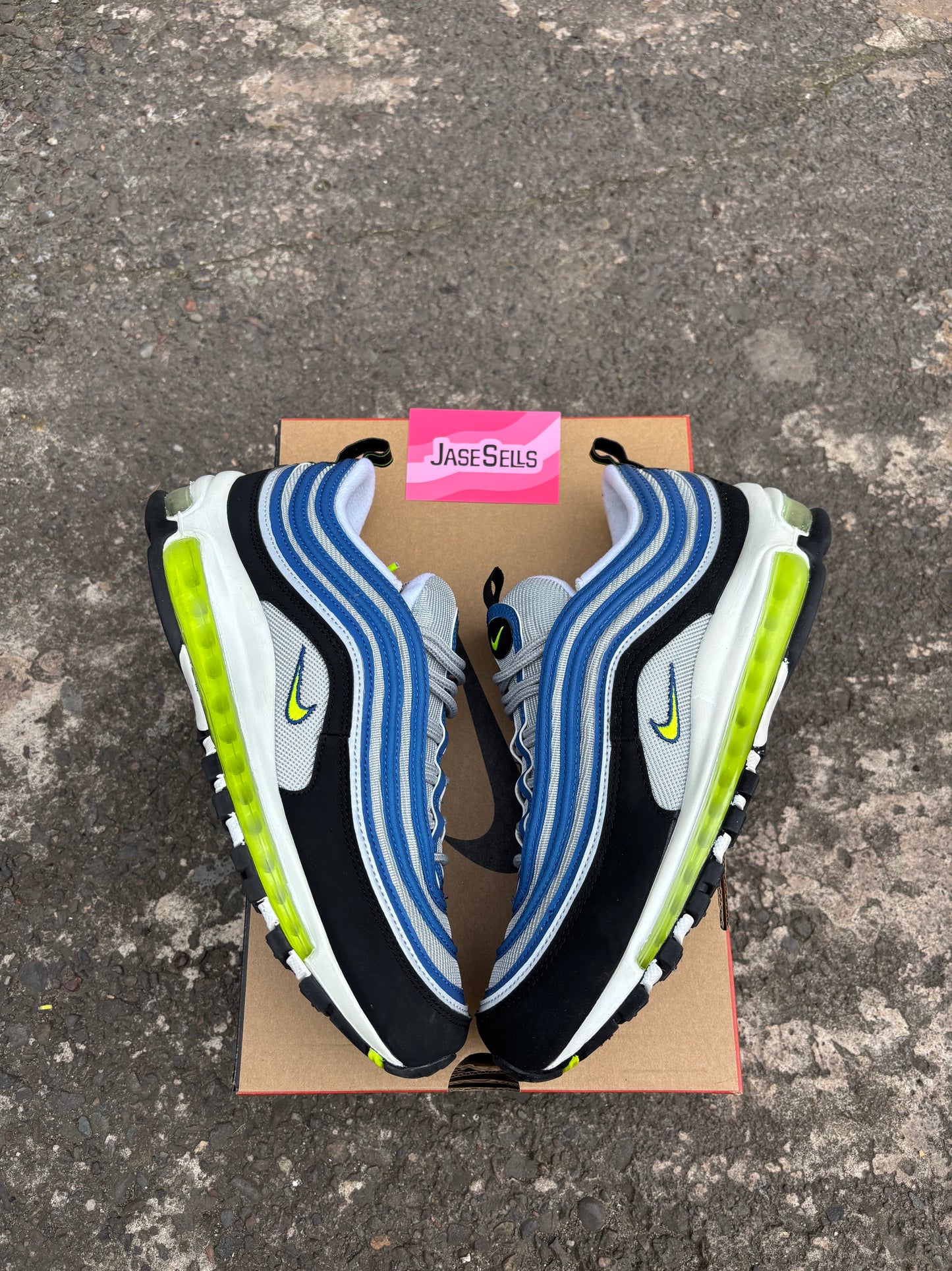 Nike Air Max 97 'Atlantic Blue/Voltage Yellow' UK9 (wmns 11.5)