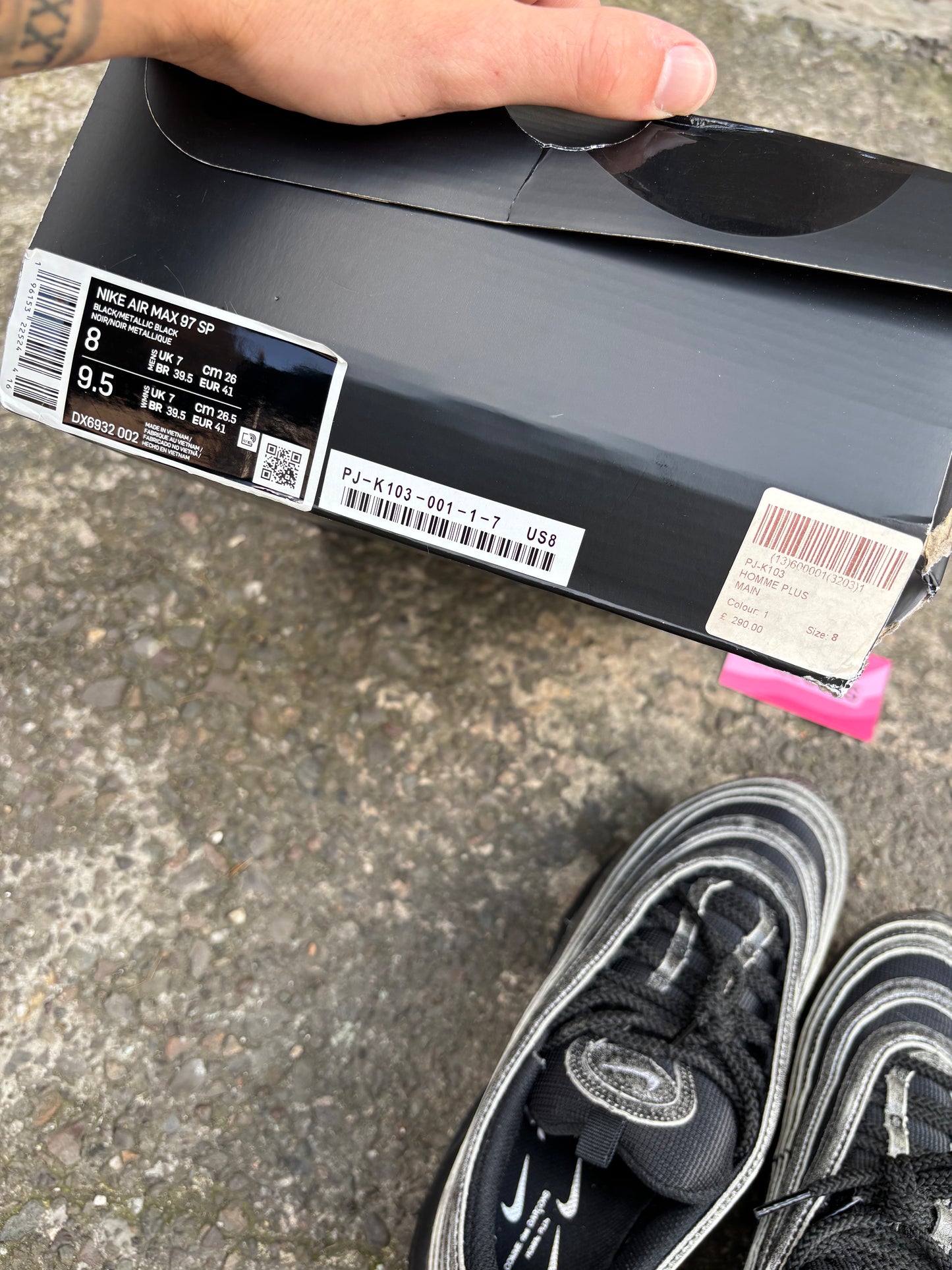 Nike Air Max 97 CDG 'Black' UK7